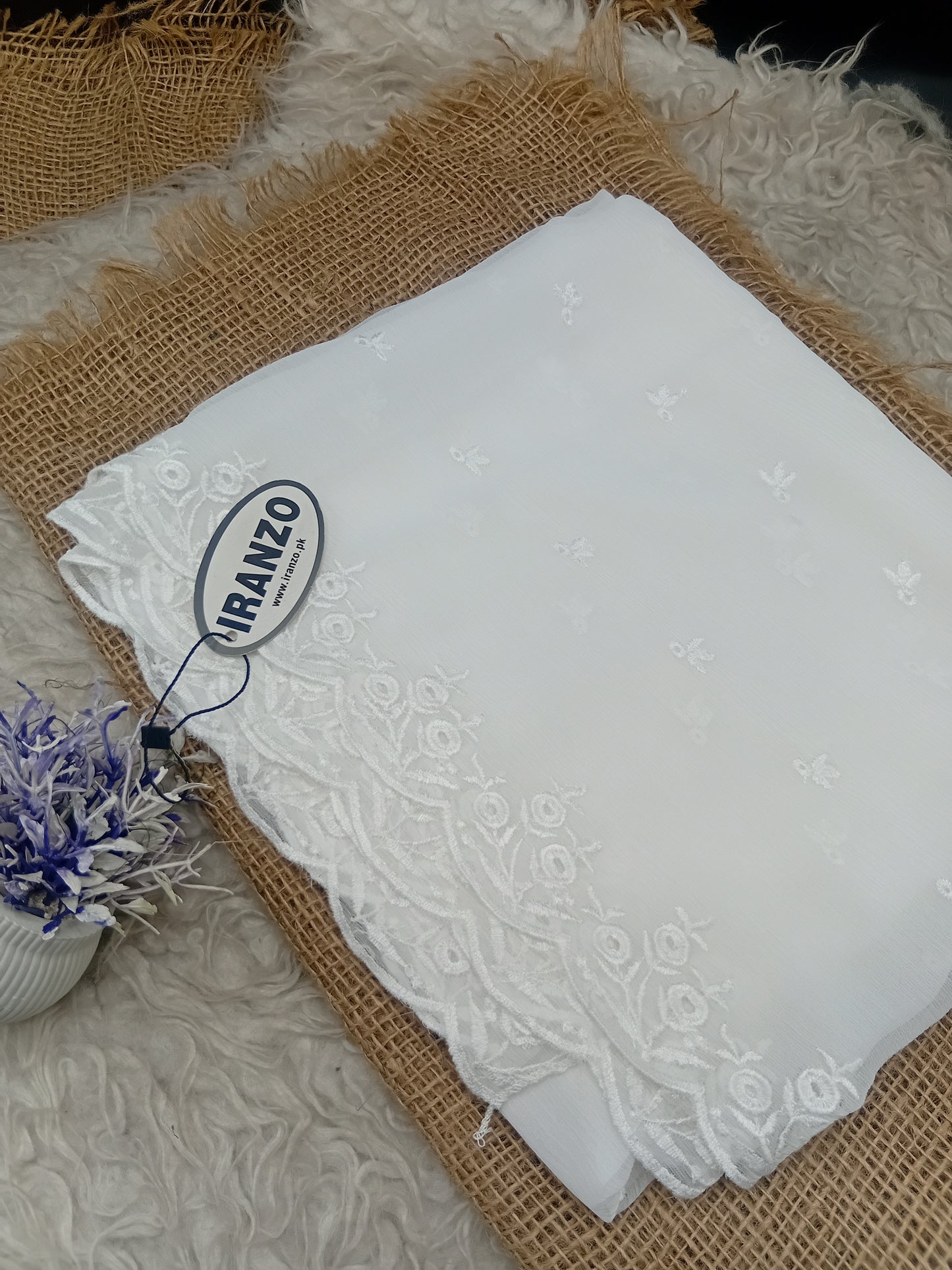 Embroidered Chiffon Dupatta