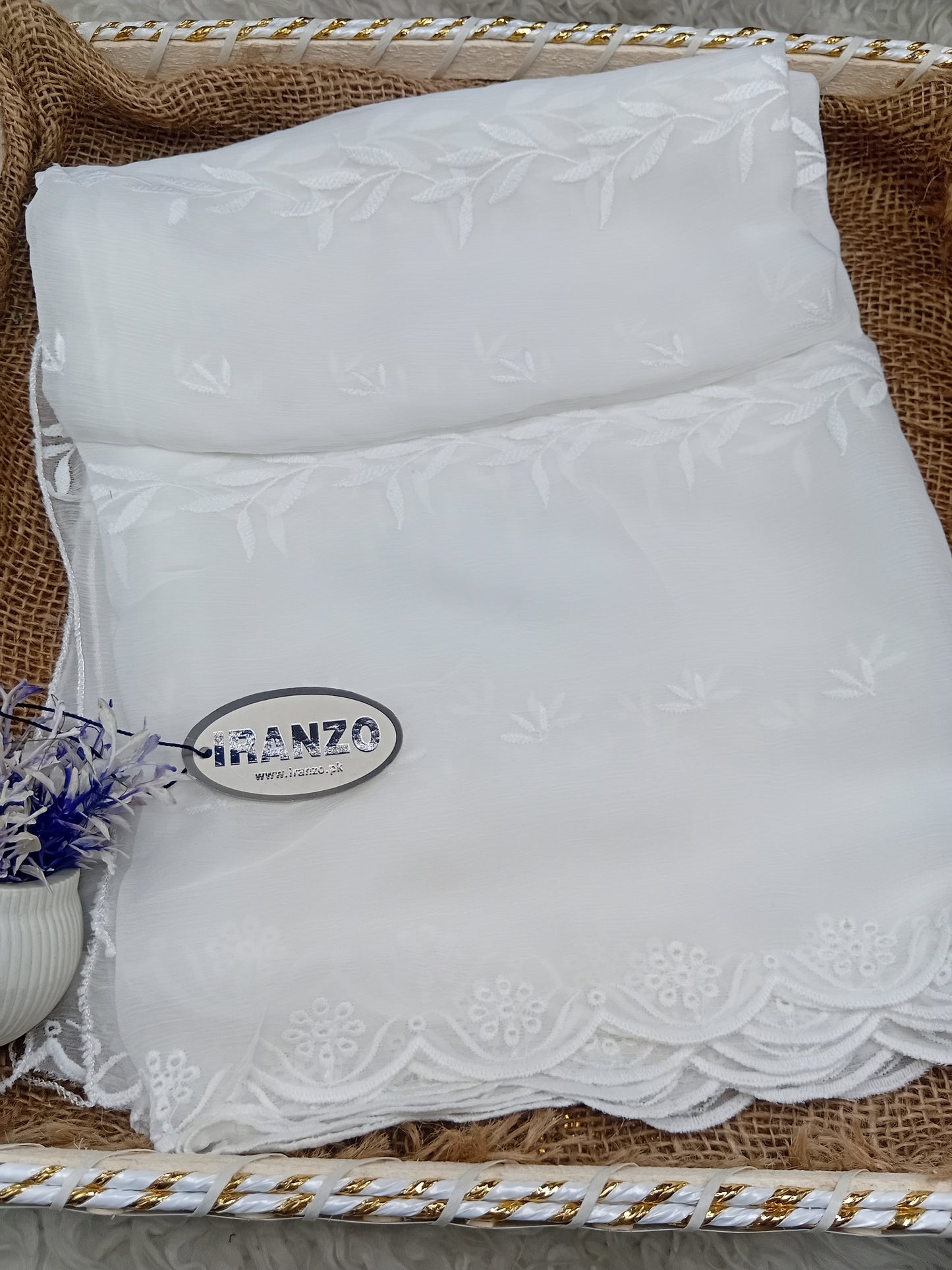 Embroidered Chiffon Dupatta