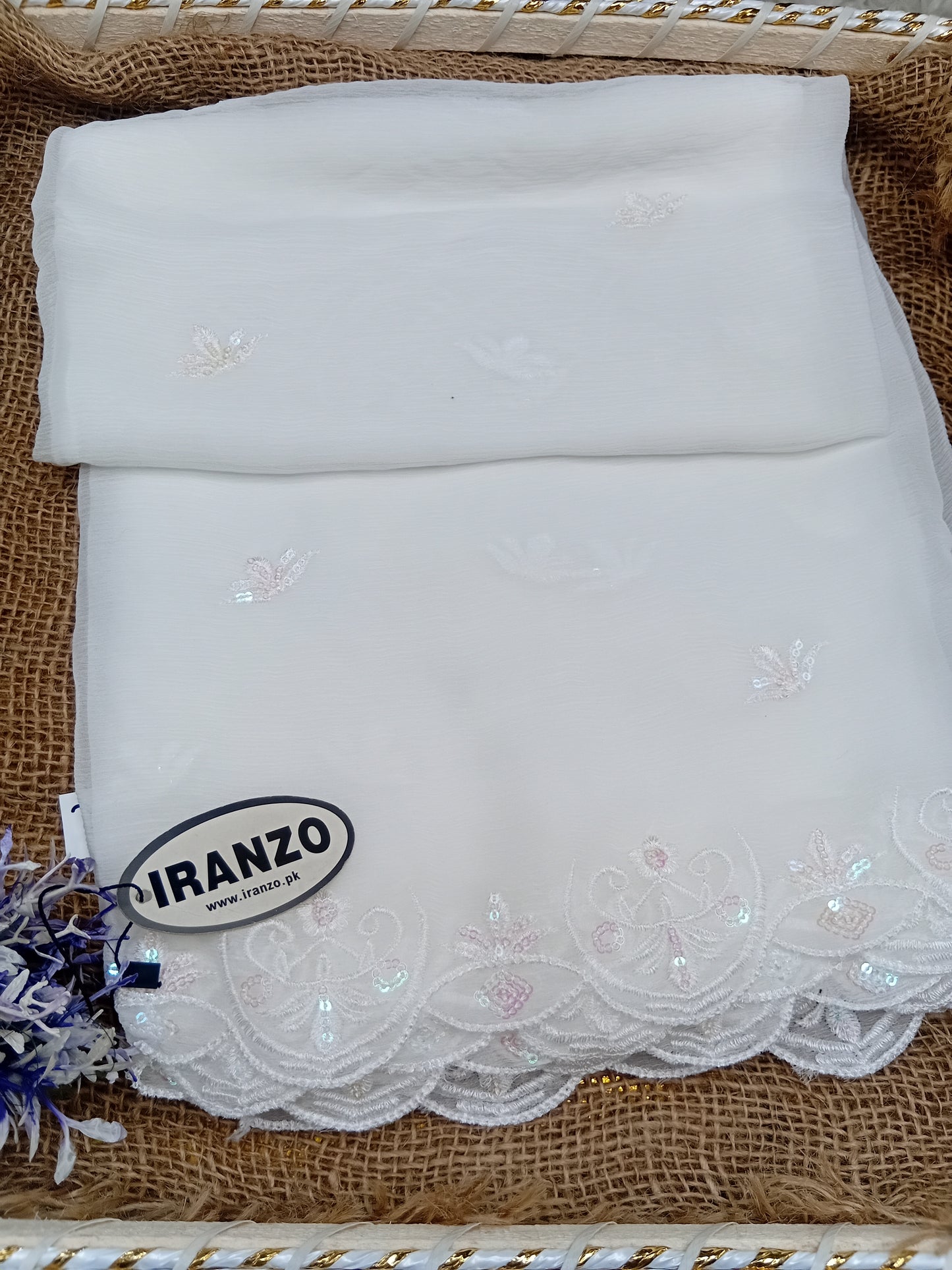 Sequence Embroidered Chiffon Dupatta