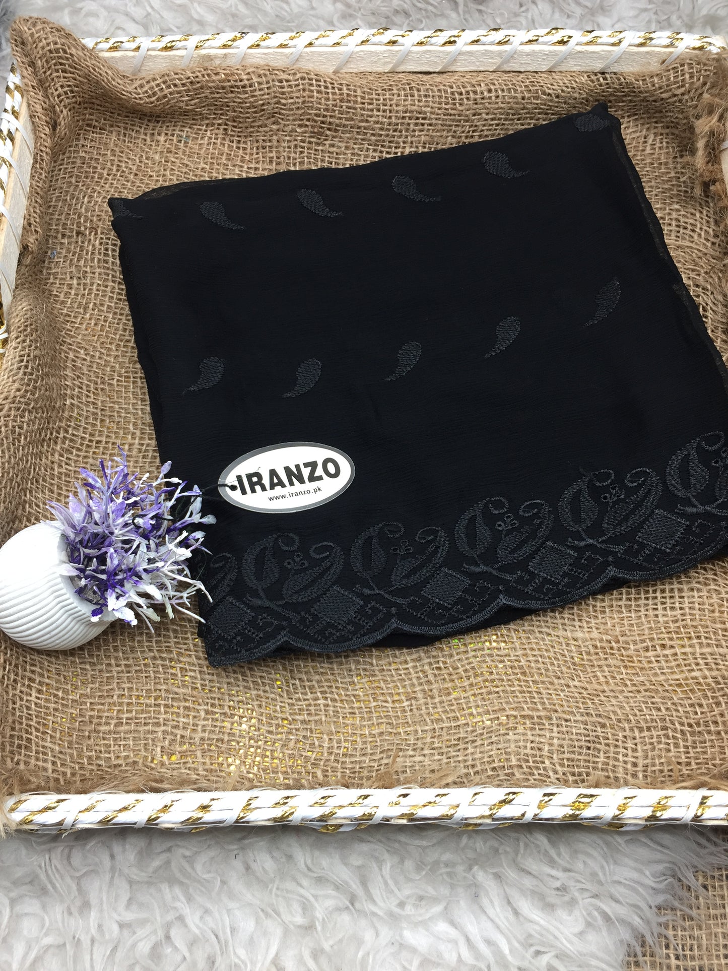 Embroidered Chiffon Dupatta