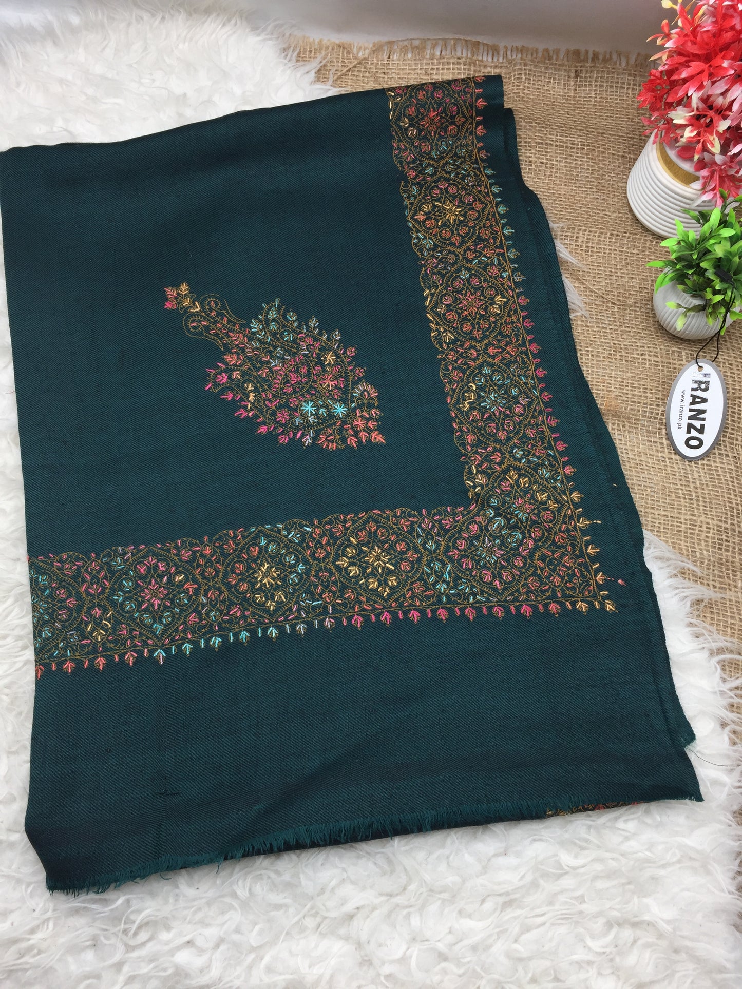 Hand Embroidered Winter Stole