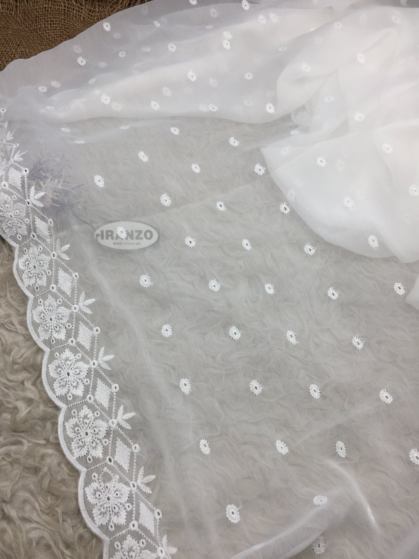 Embroidered Chiffon Dupatta