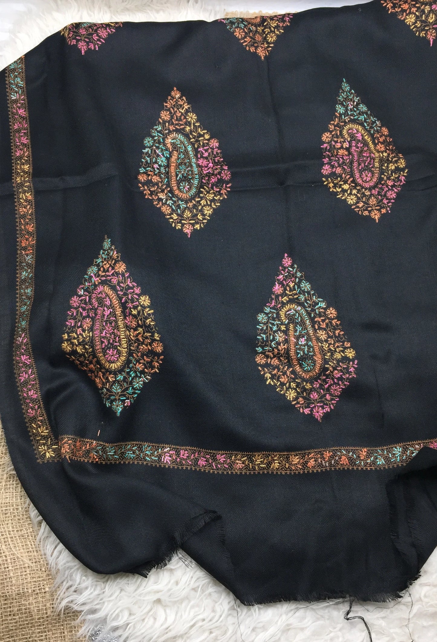 Hand Embroidered Winter Stole