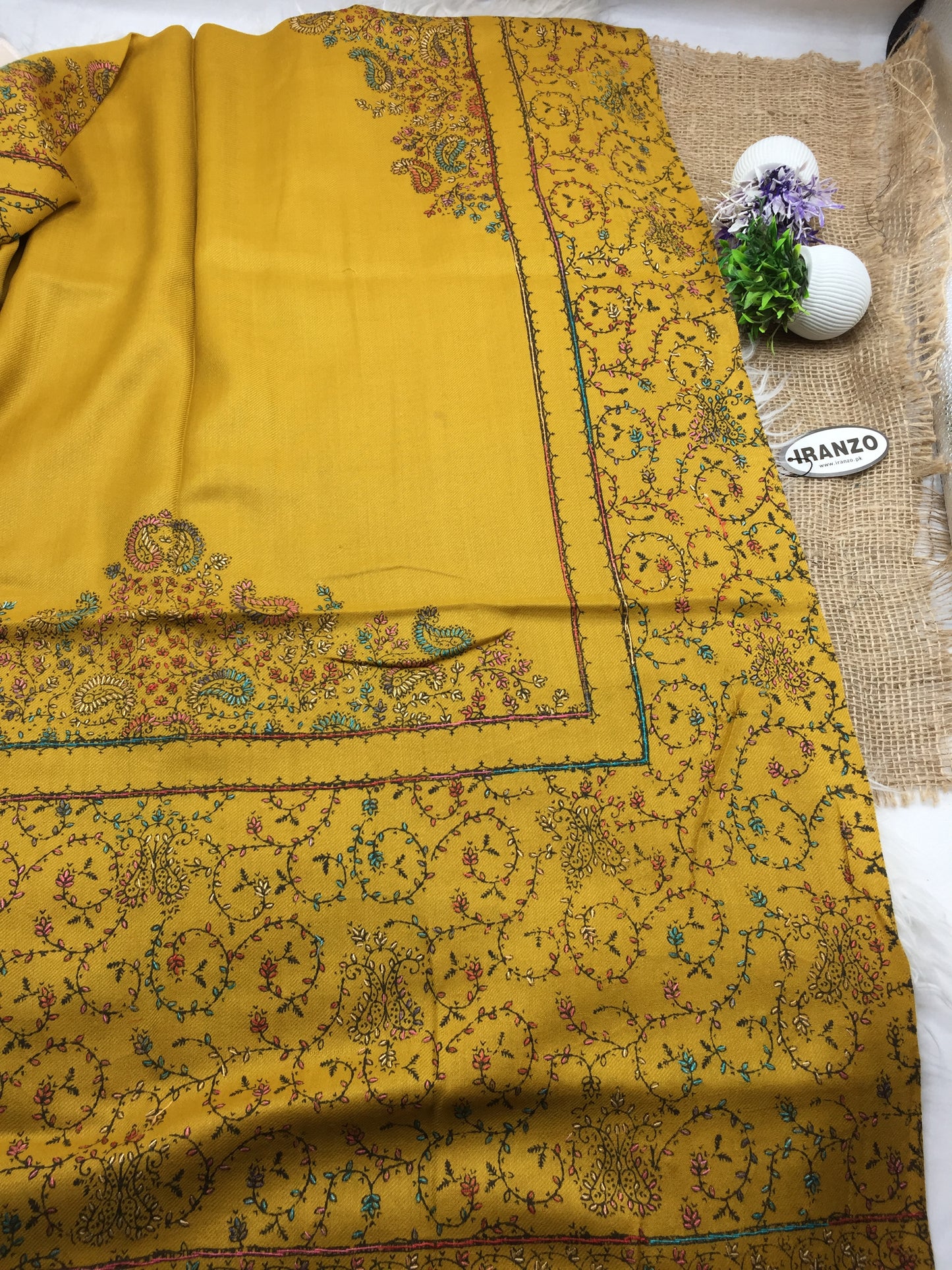 Hand Embroidered Winter Stole