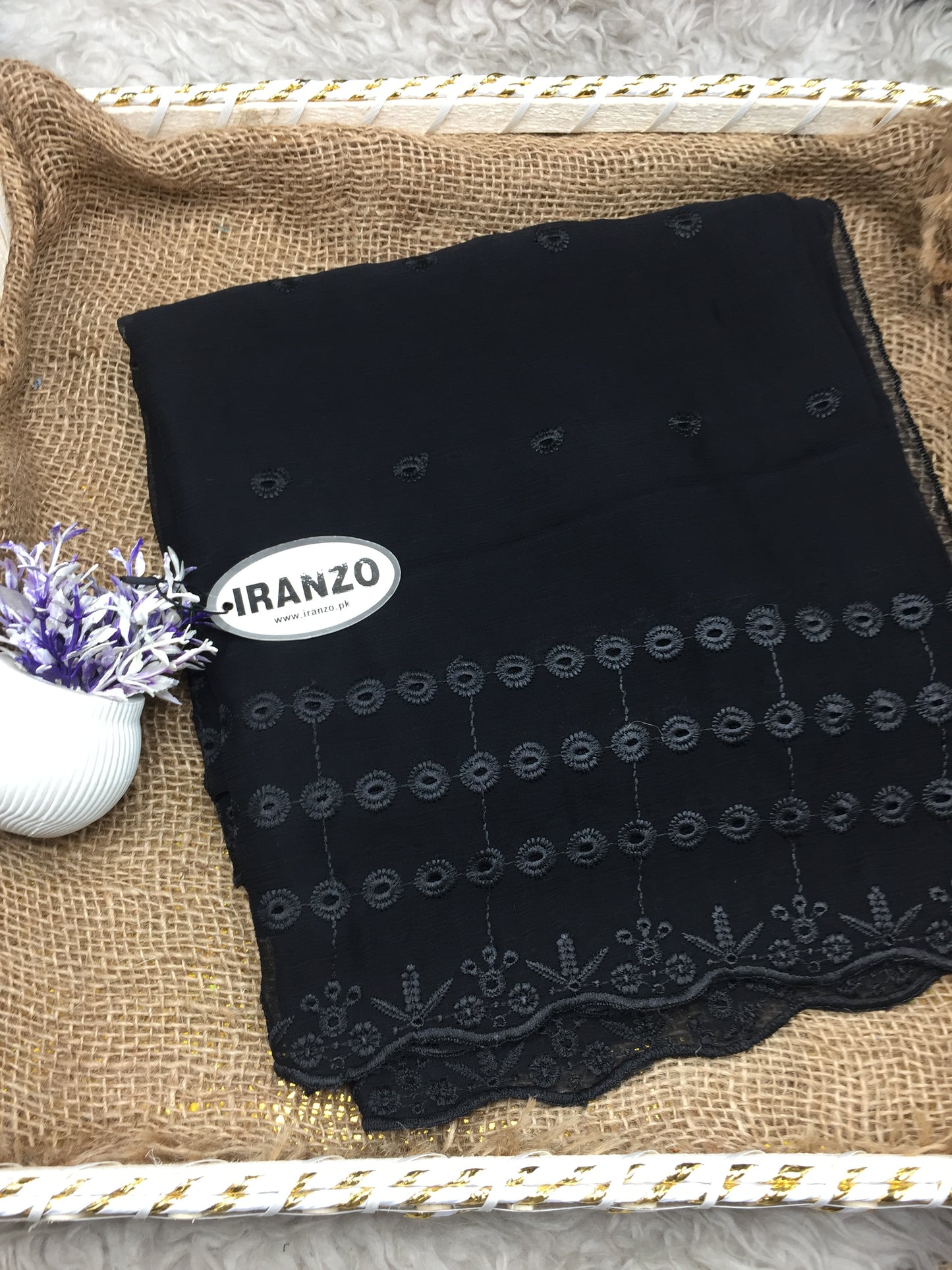 Embroidered Chiffon Dupatta