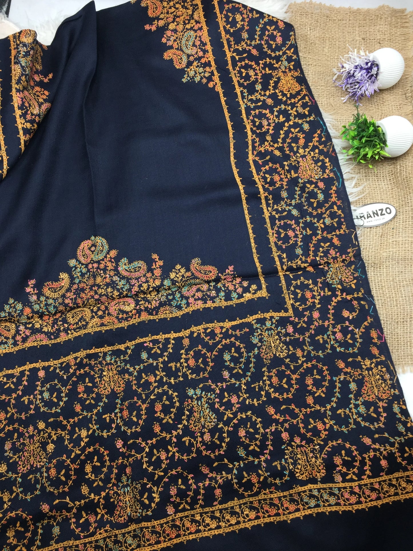 Hand Embroidered Winter Stole