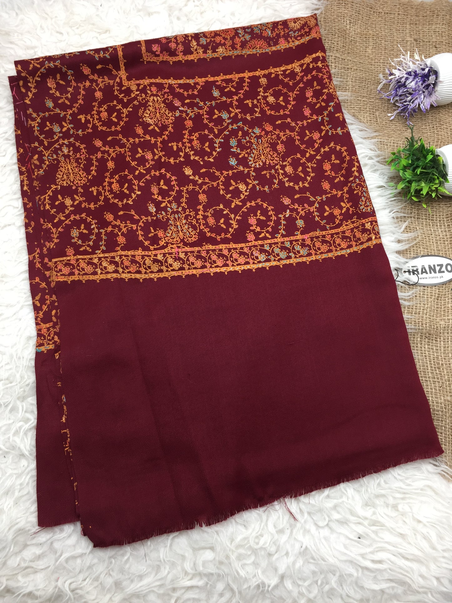 Hand Embroidered Winter Stole