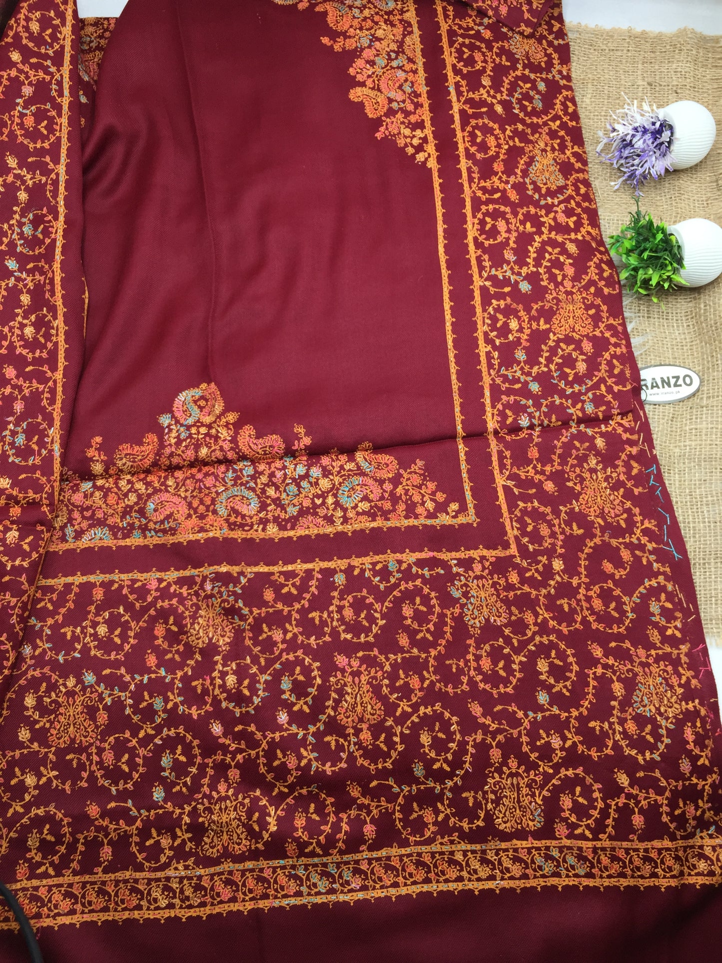 Hand Embroidered Winter Stole