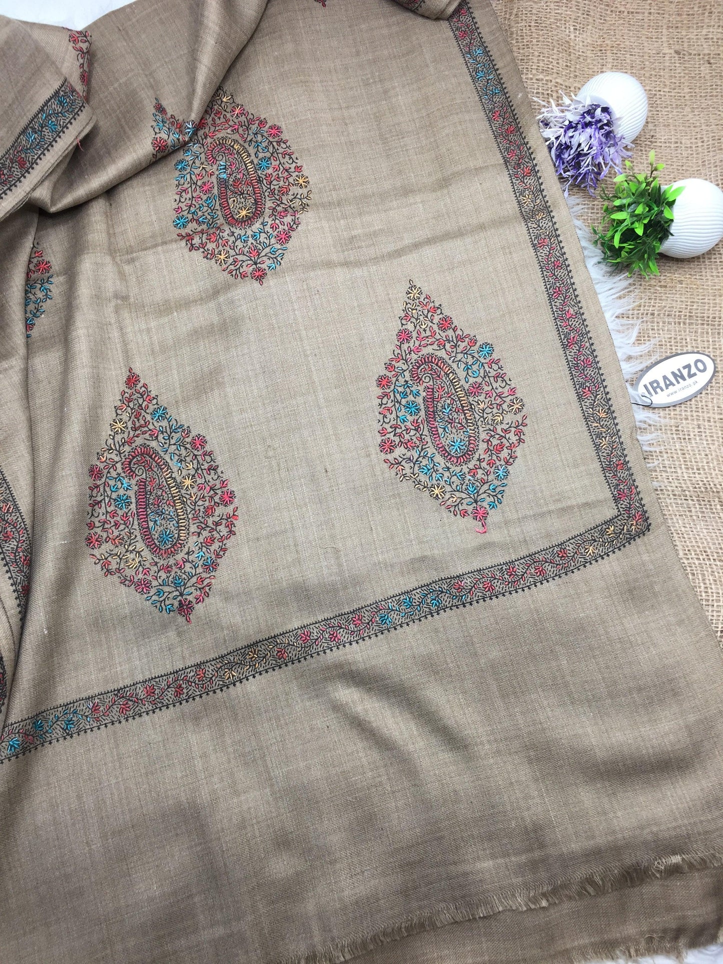 Hand Embroidered Winter Stole