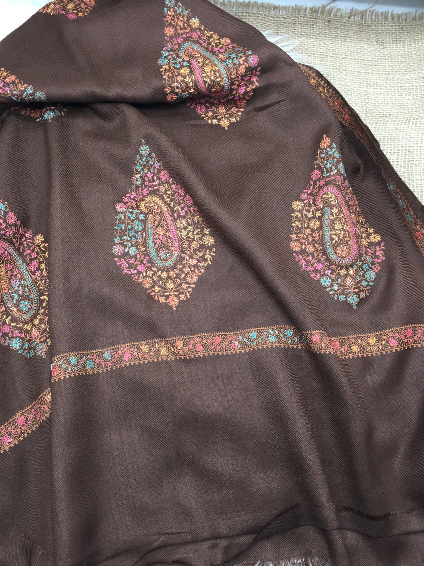 Hand Embroidered Winter Stole