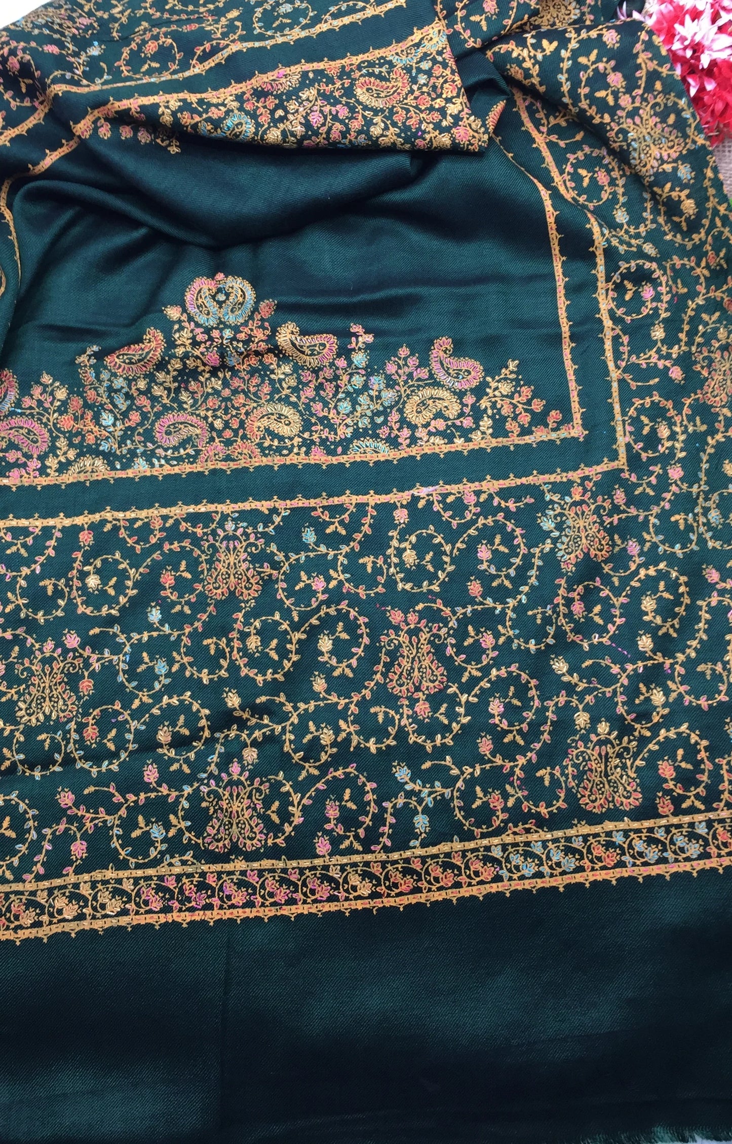 Hand Embroidered Winter Stole