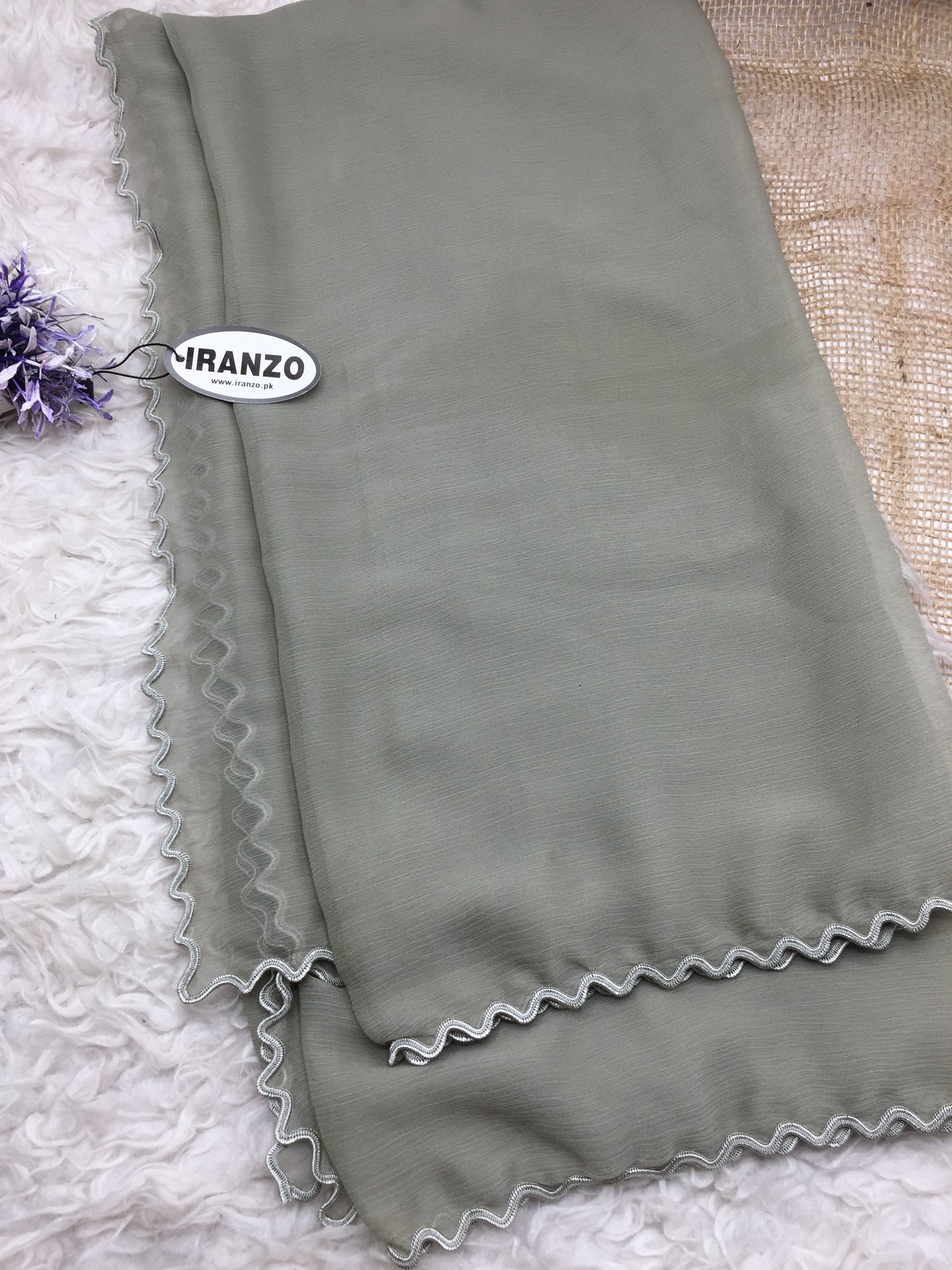 Four sided cut work dupatta