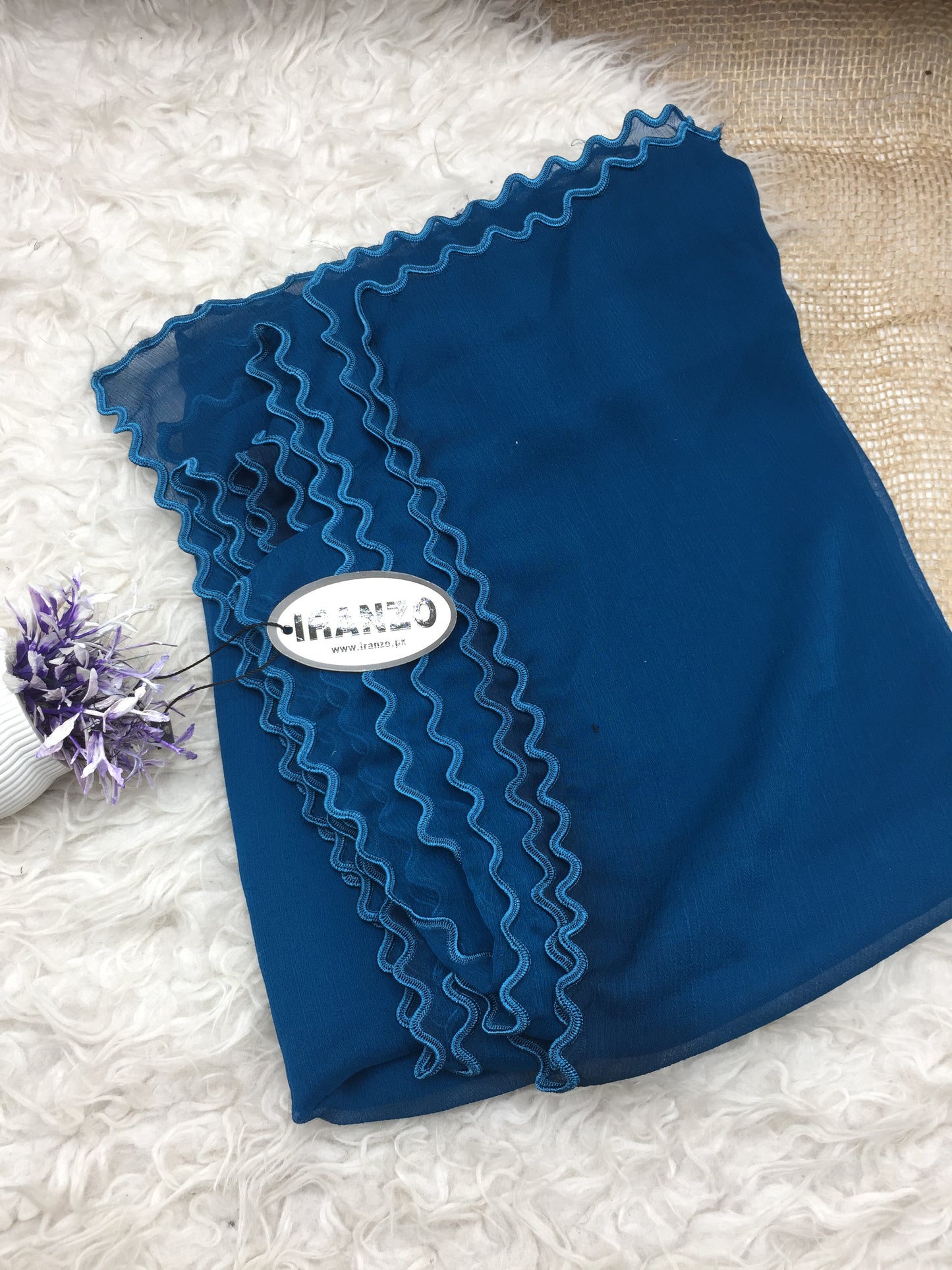 Four sided cut work dupatta