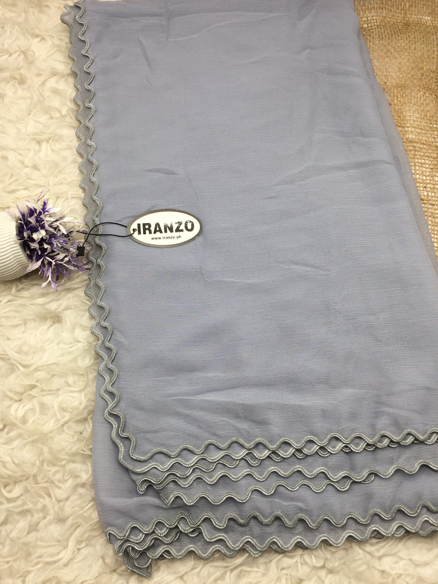 Four sided cut work dupatta