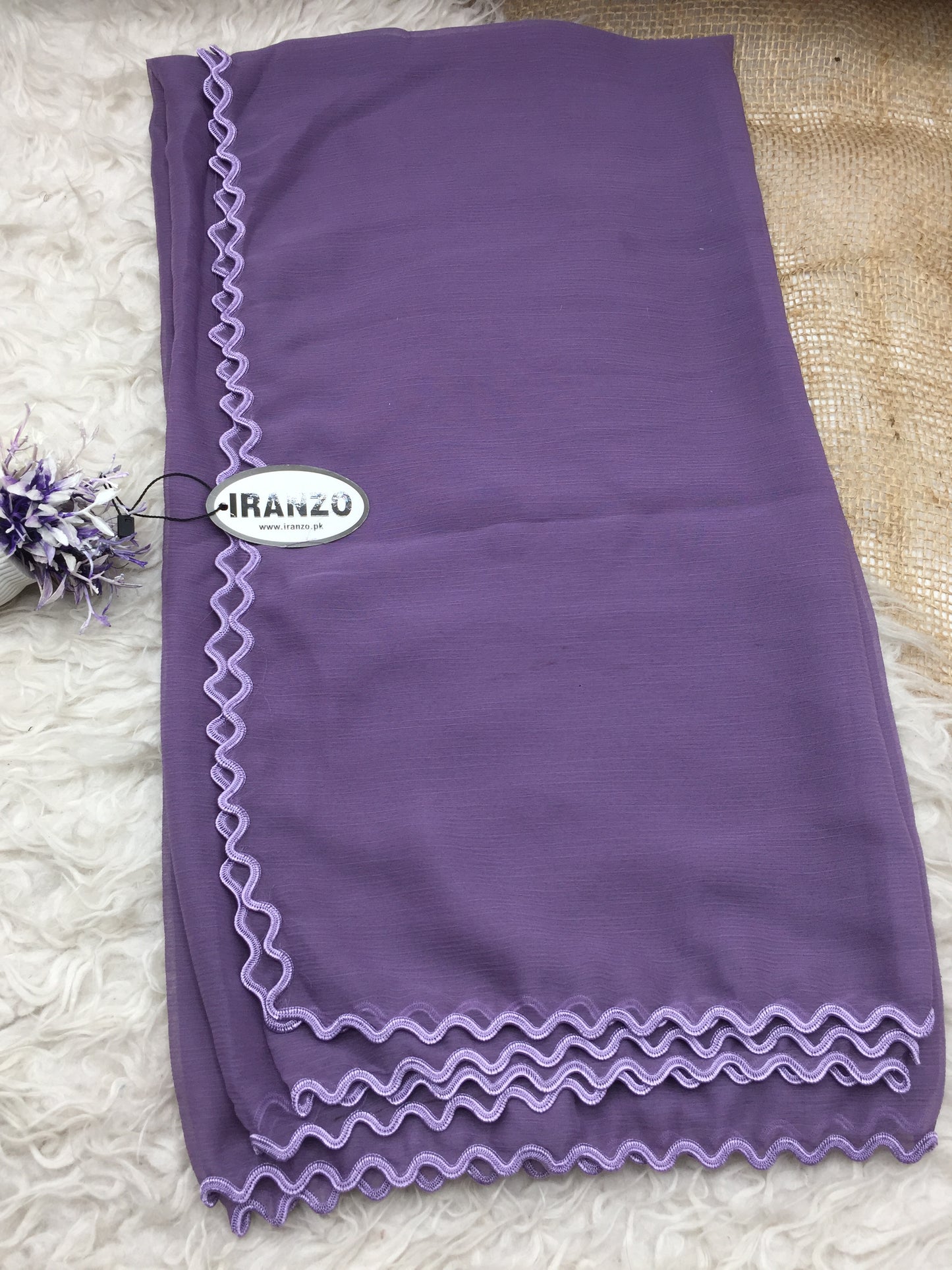 Four sided cut work dupatta