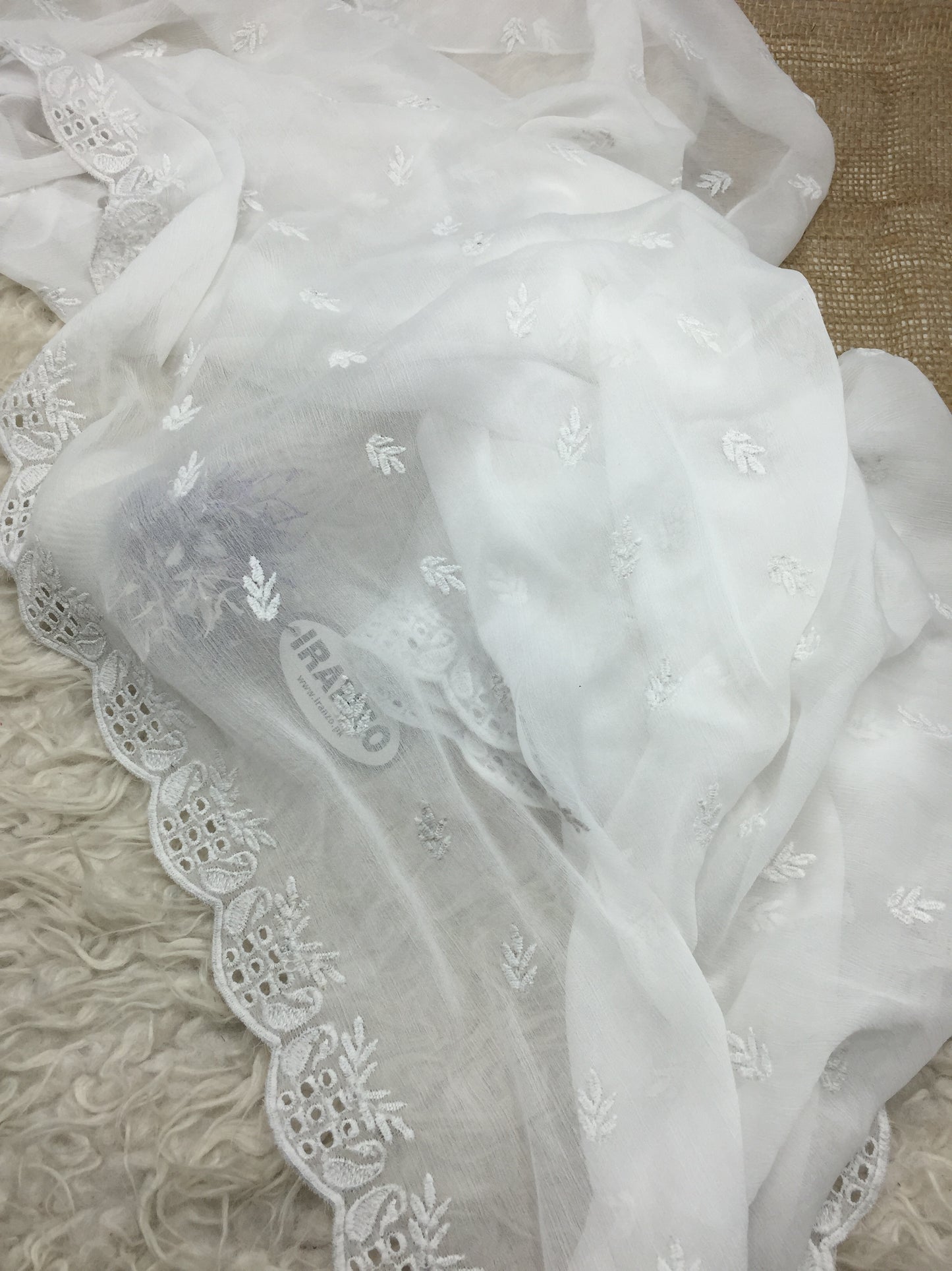 Embroidered Chiffon Dupatta