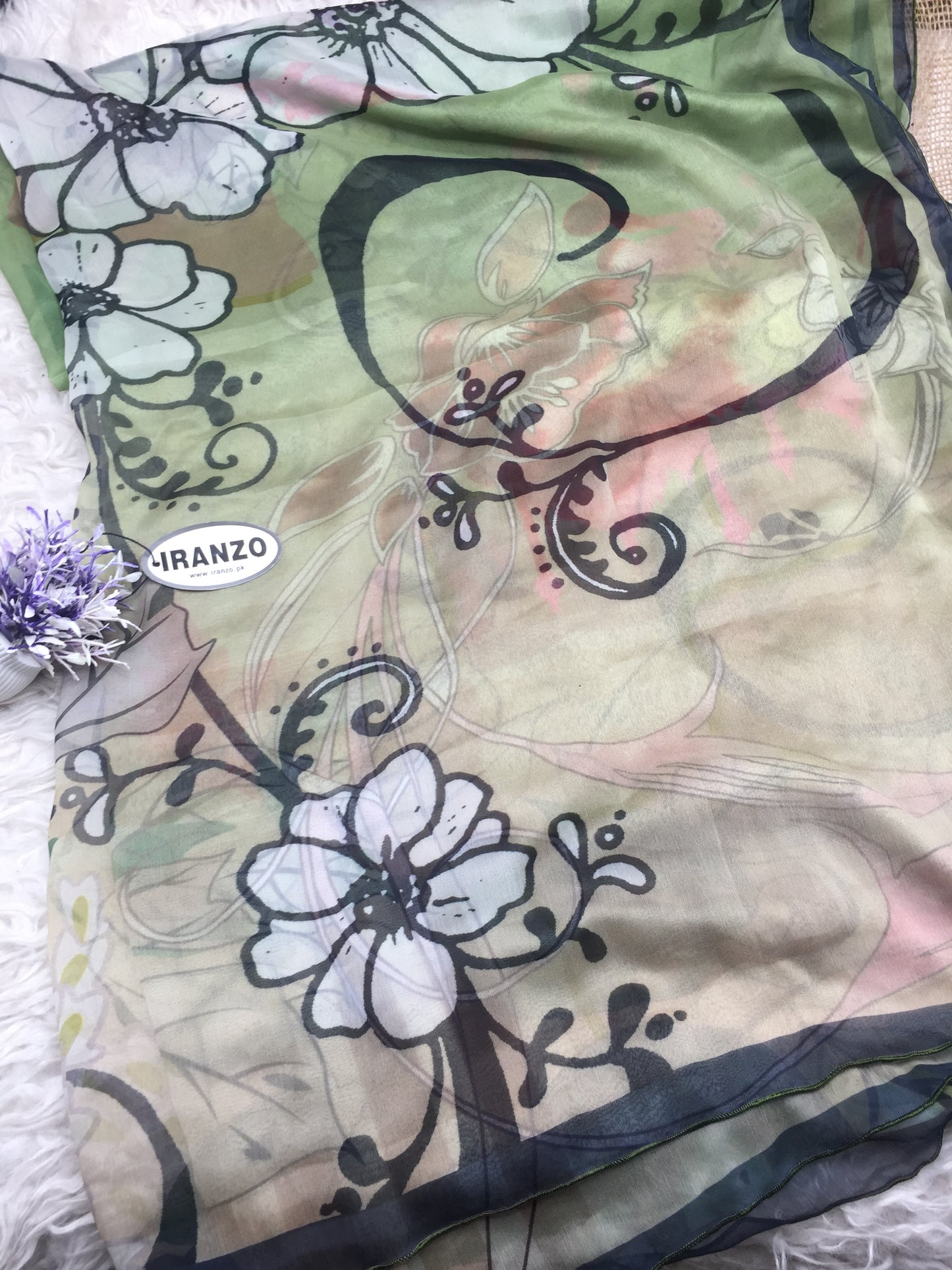 Matching chiffon dupatta