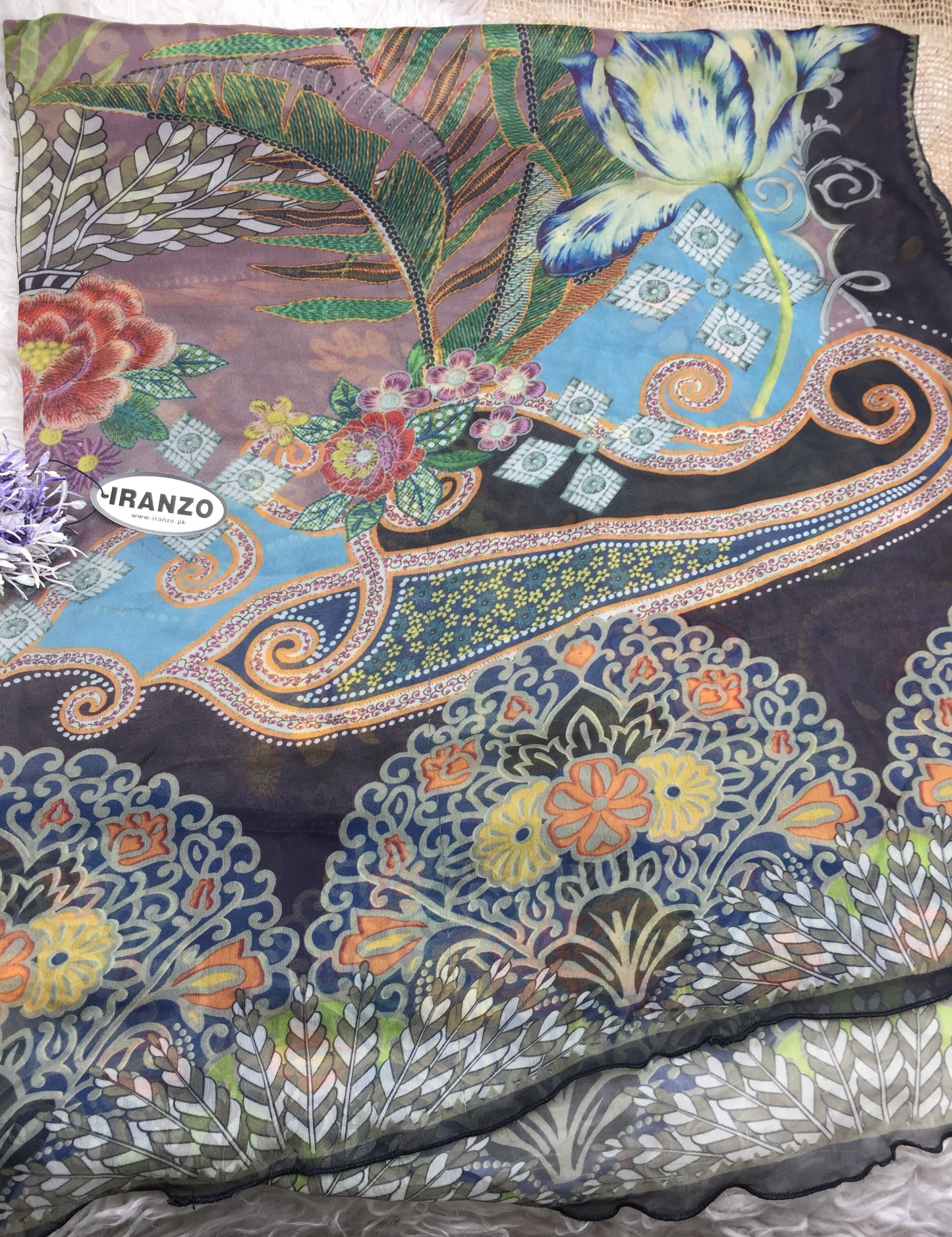 Matching chiffon dupatta