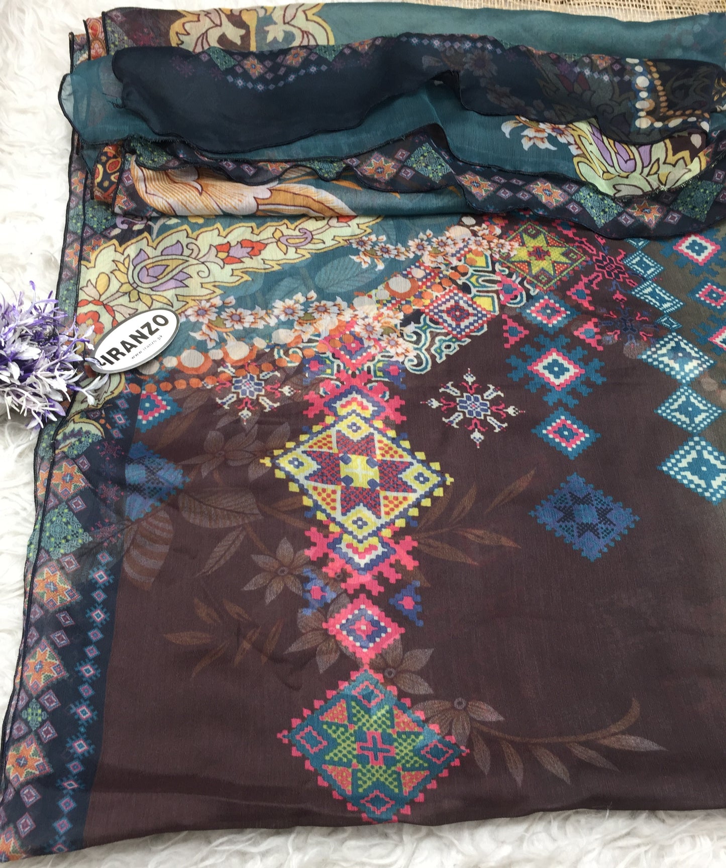 Matching chiffon dupatta
