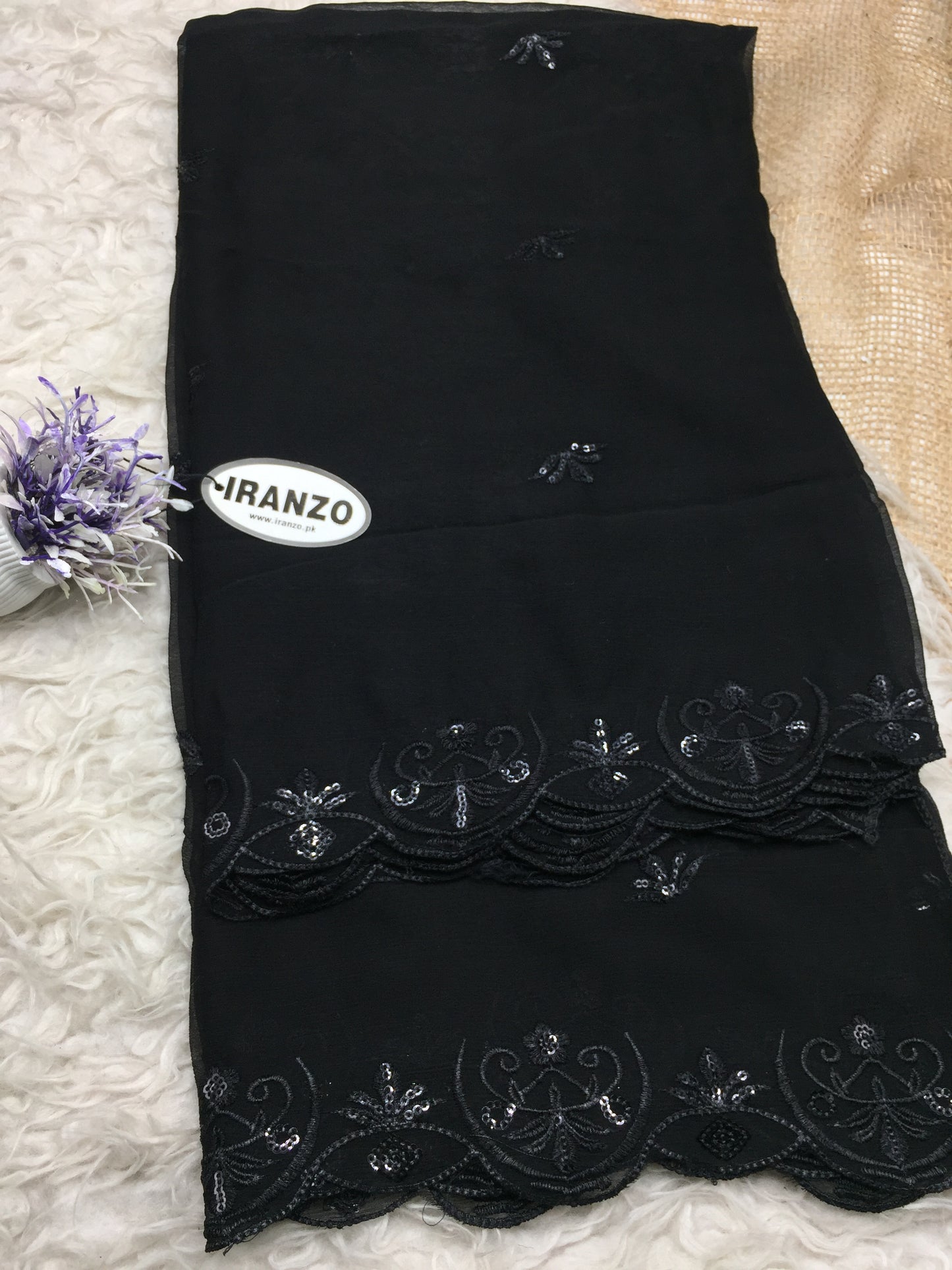 Sequence Embroidered Chiffon Dupatta