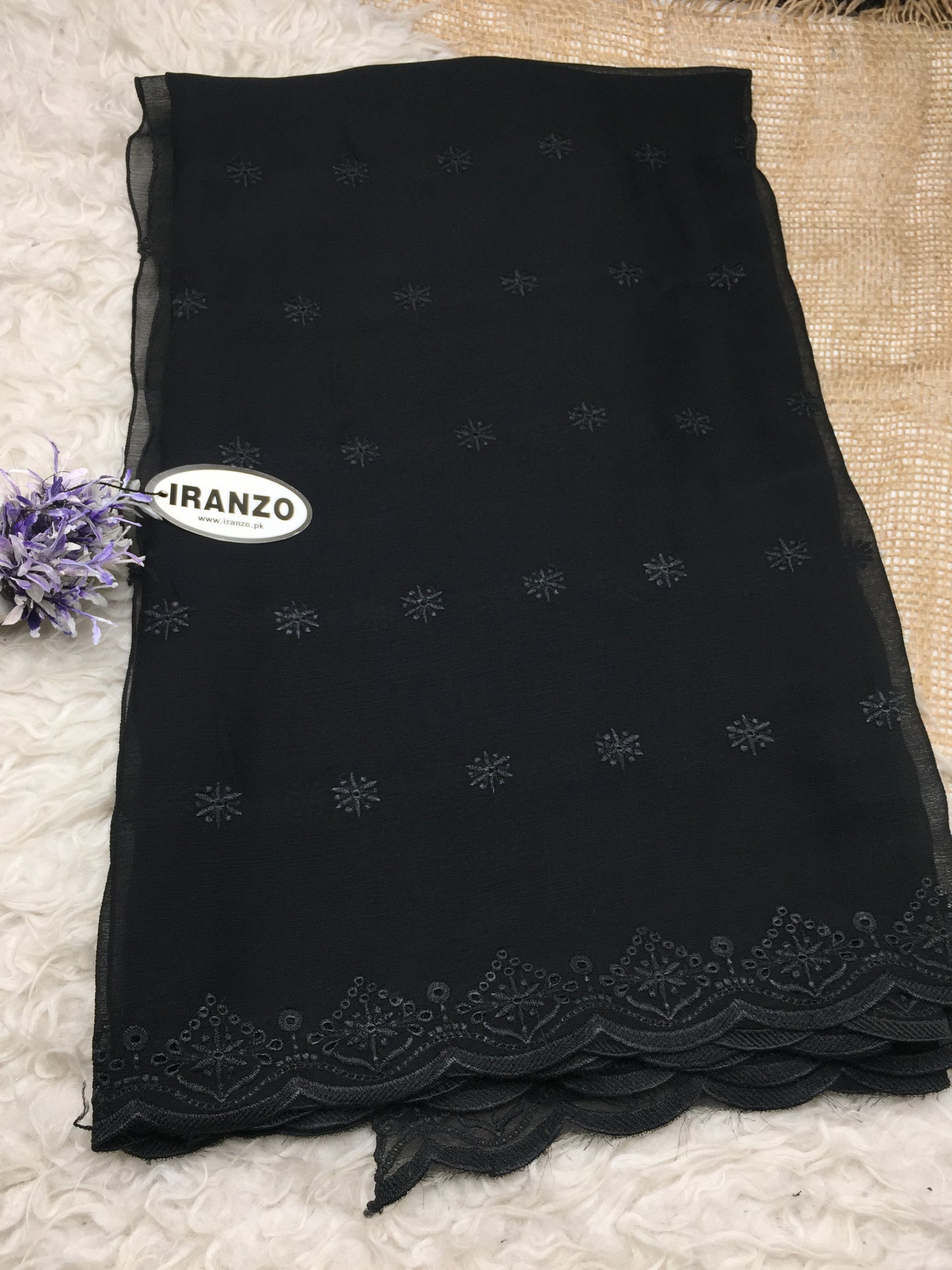 Embroidered Chiffon Dupatta