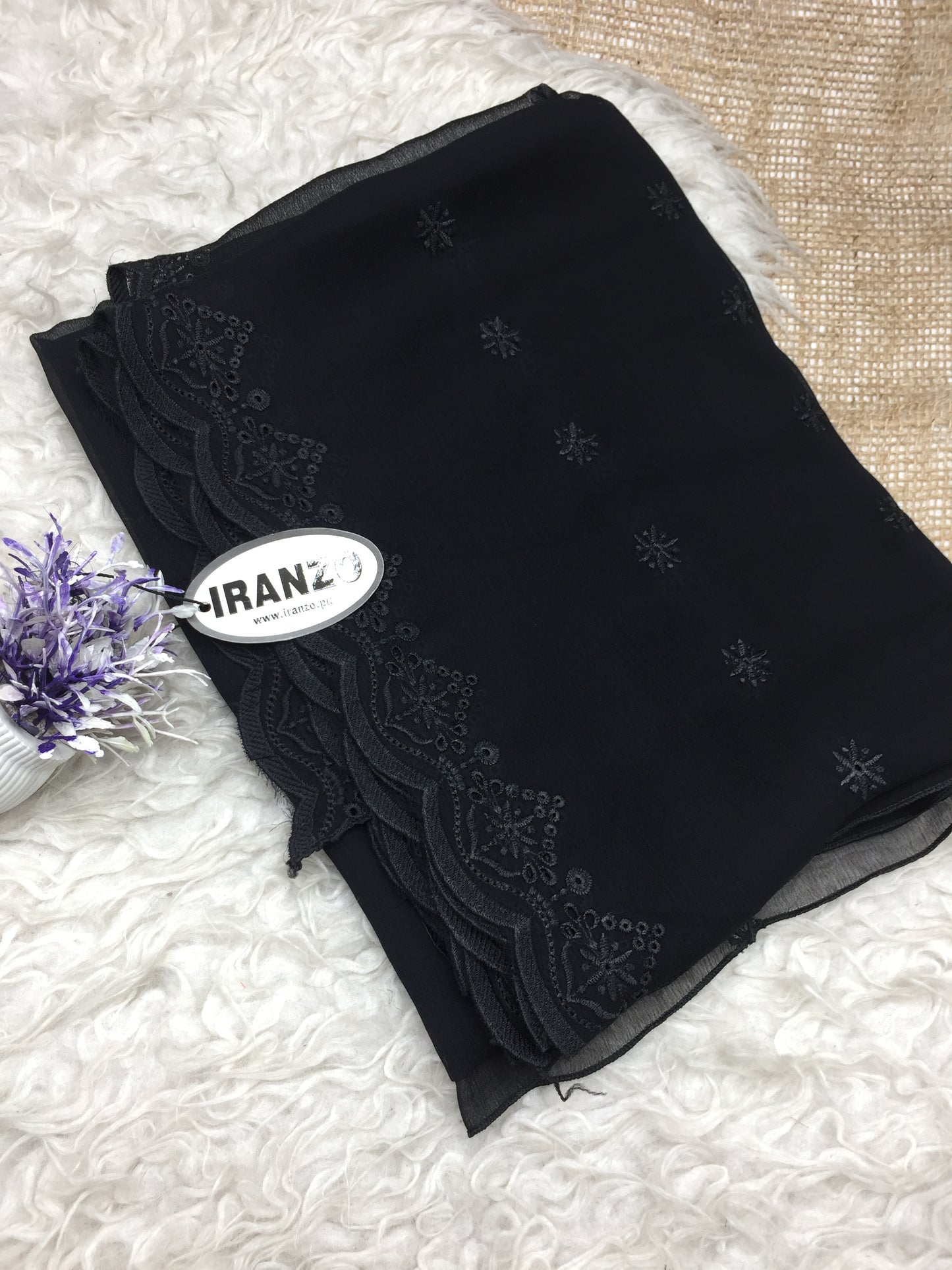 Embroidered Chiffon Dupatta