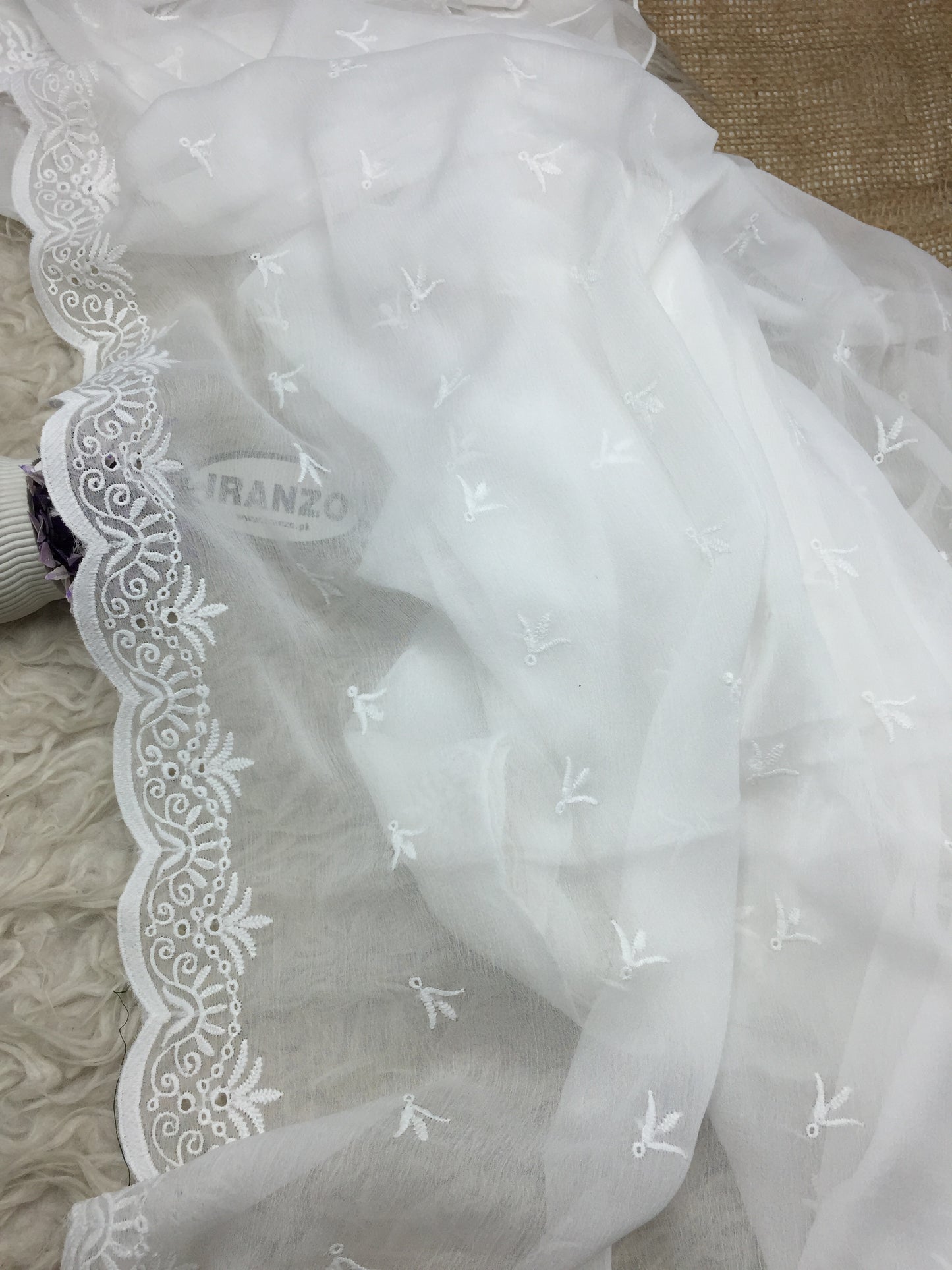 Embroidered Chiffon Dupatta