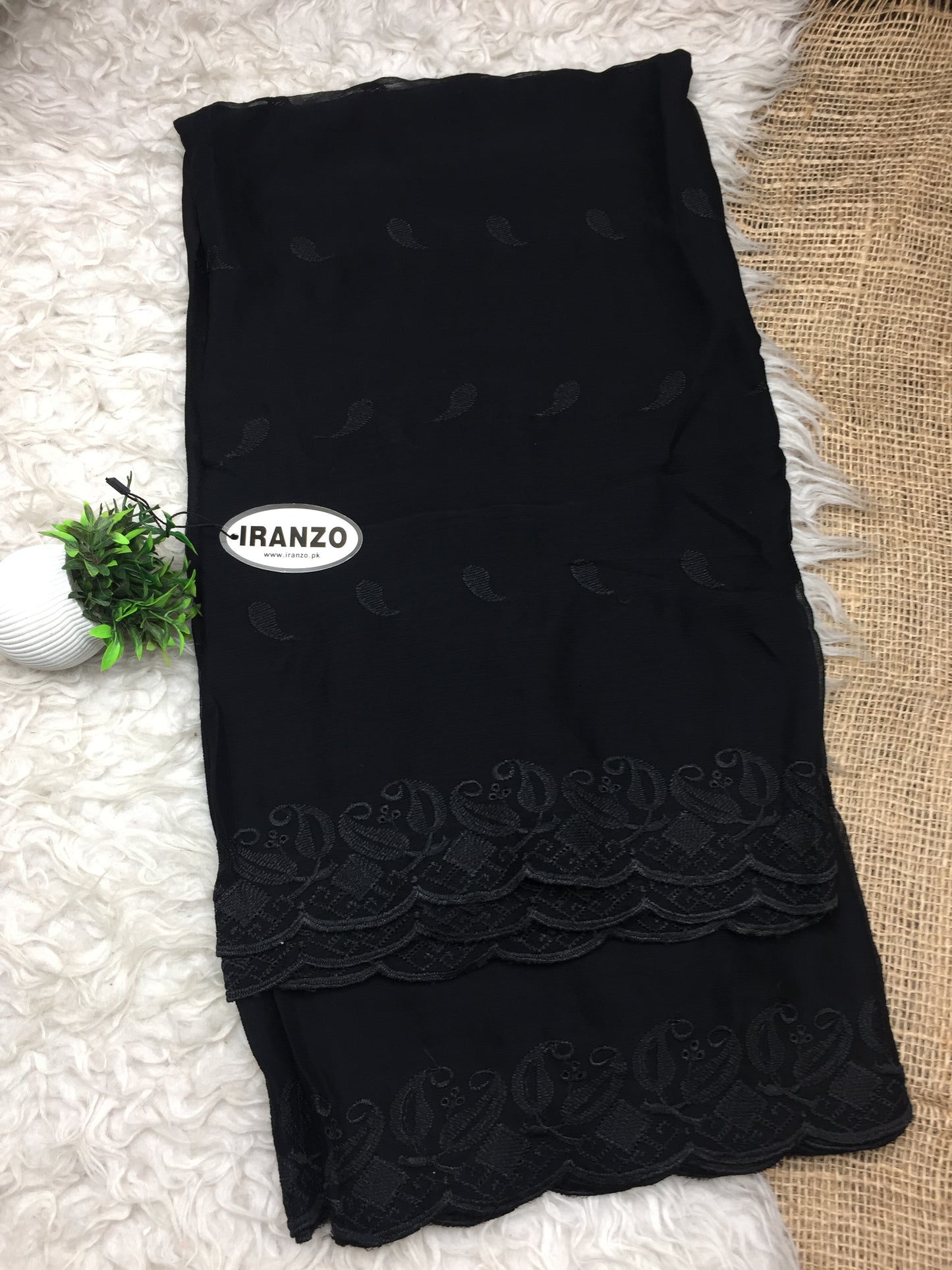 Embroidered Chiffon Dupatta