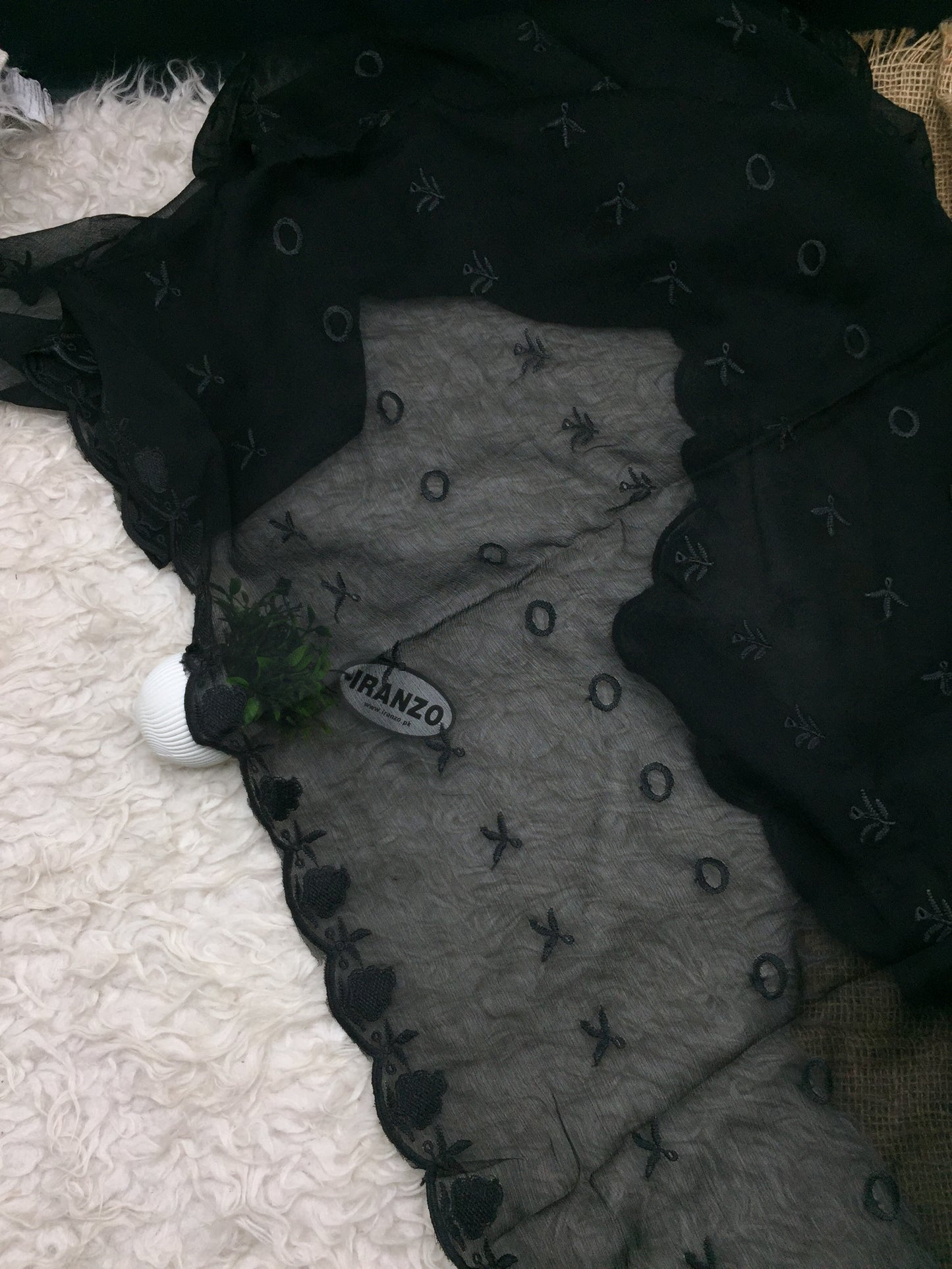 Embroidered Chiffon Dupatta