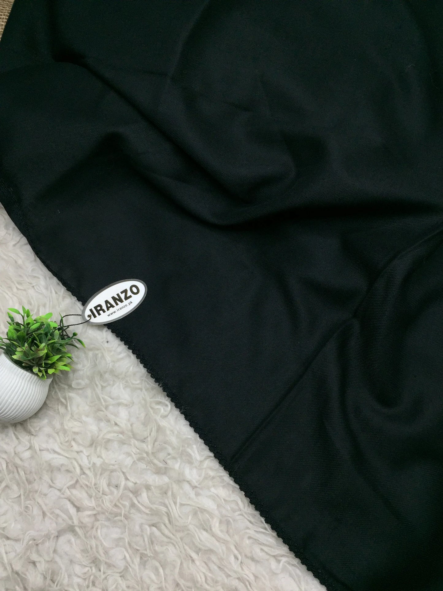 Plain Winter Shawl with Four Sided Border Pico