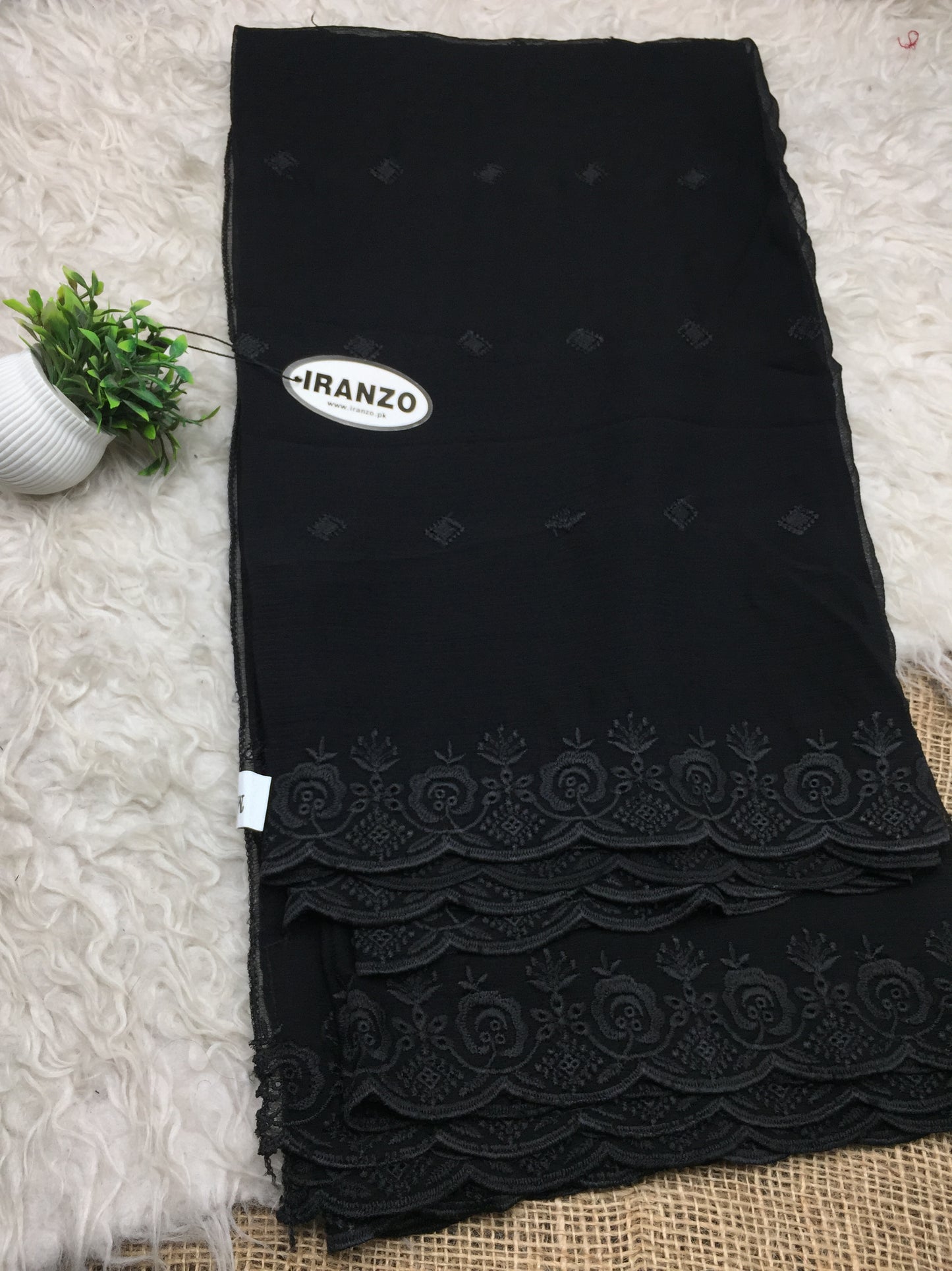 Embroidered Chiffon Dupatta