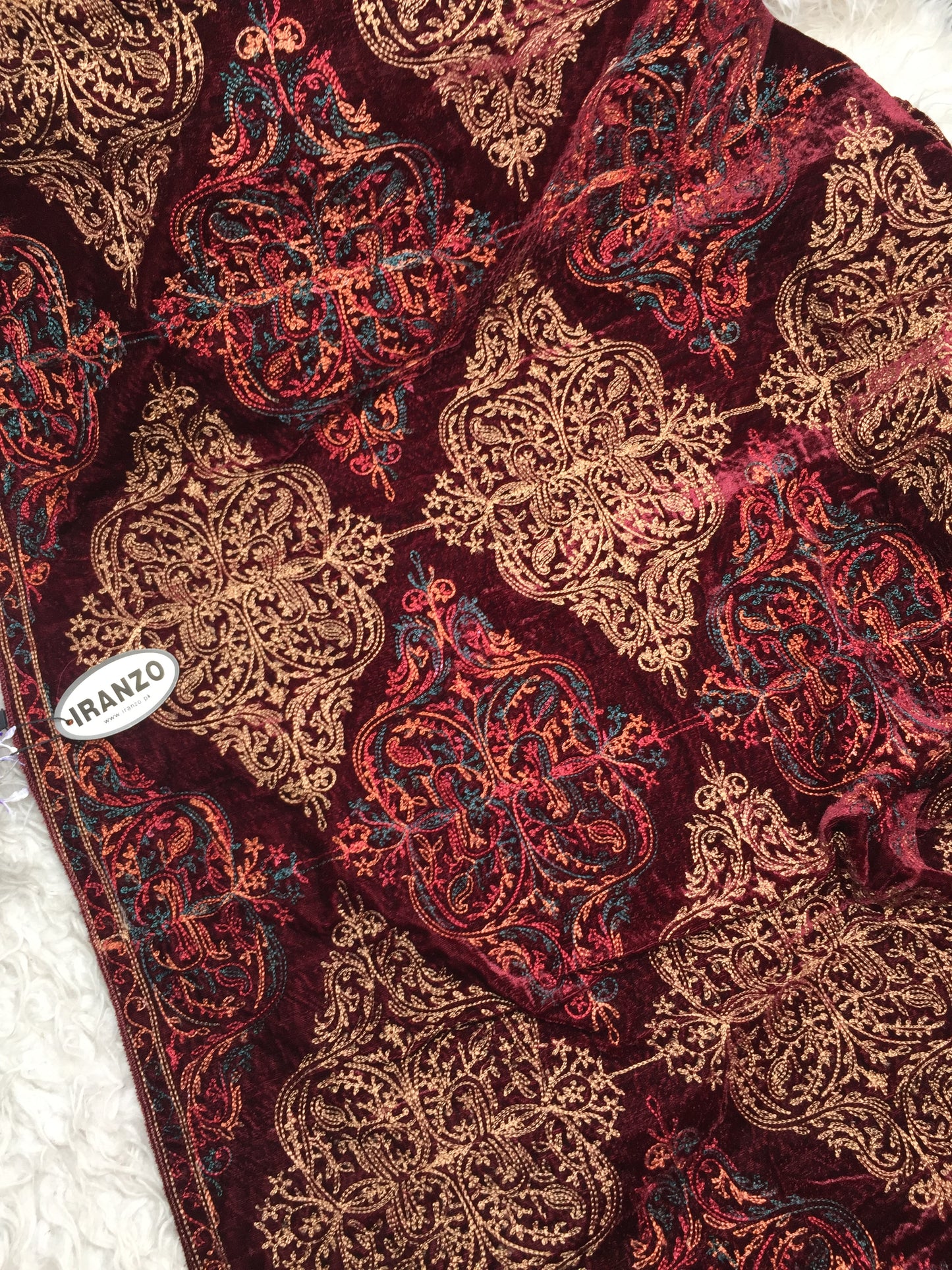 Maroon Velvet Shawl