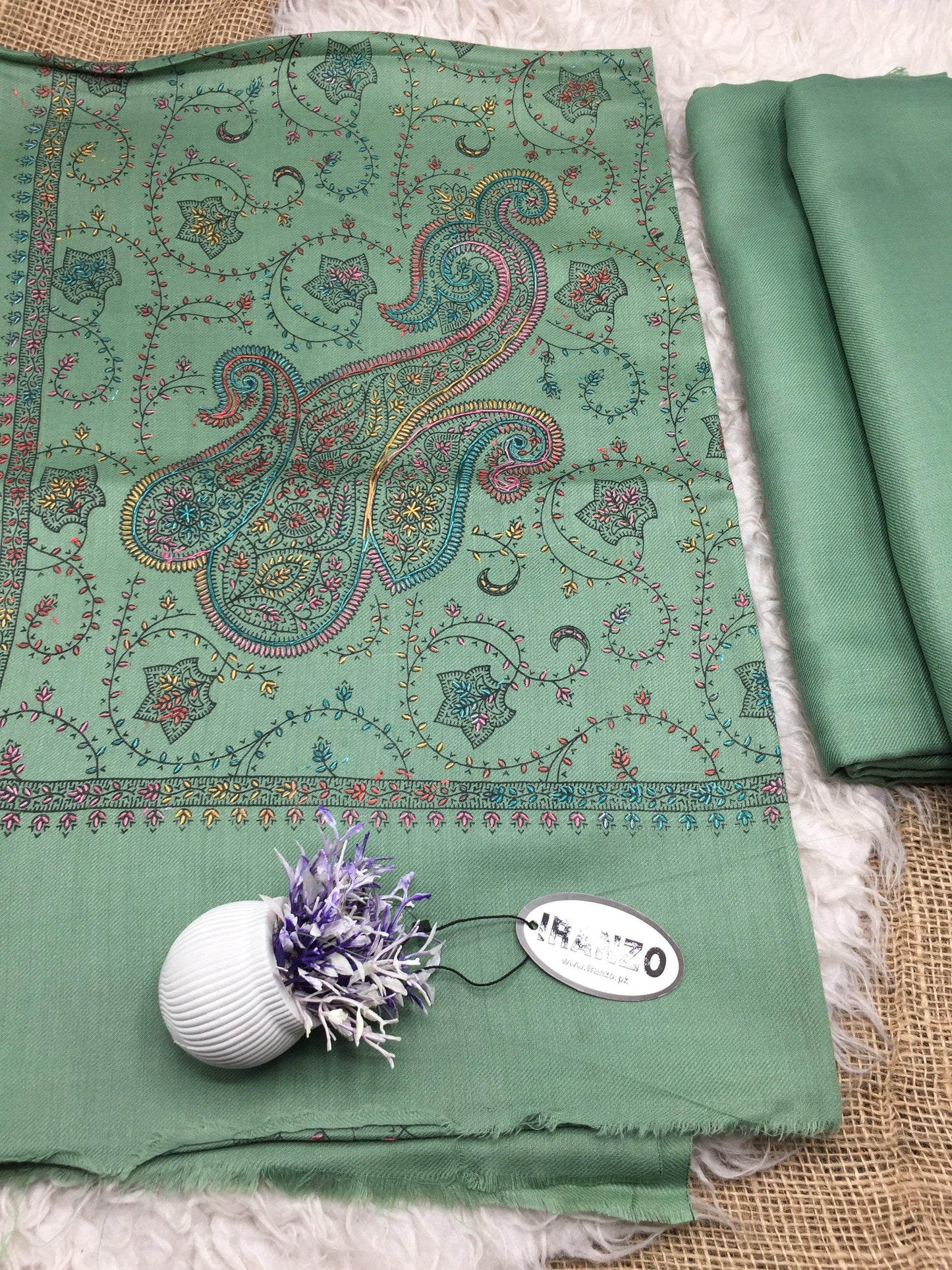 Wool Heavy Shawl Three Piece