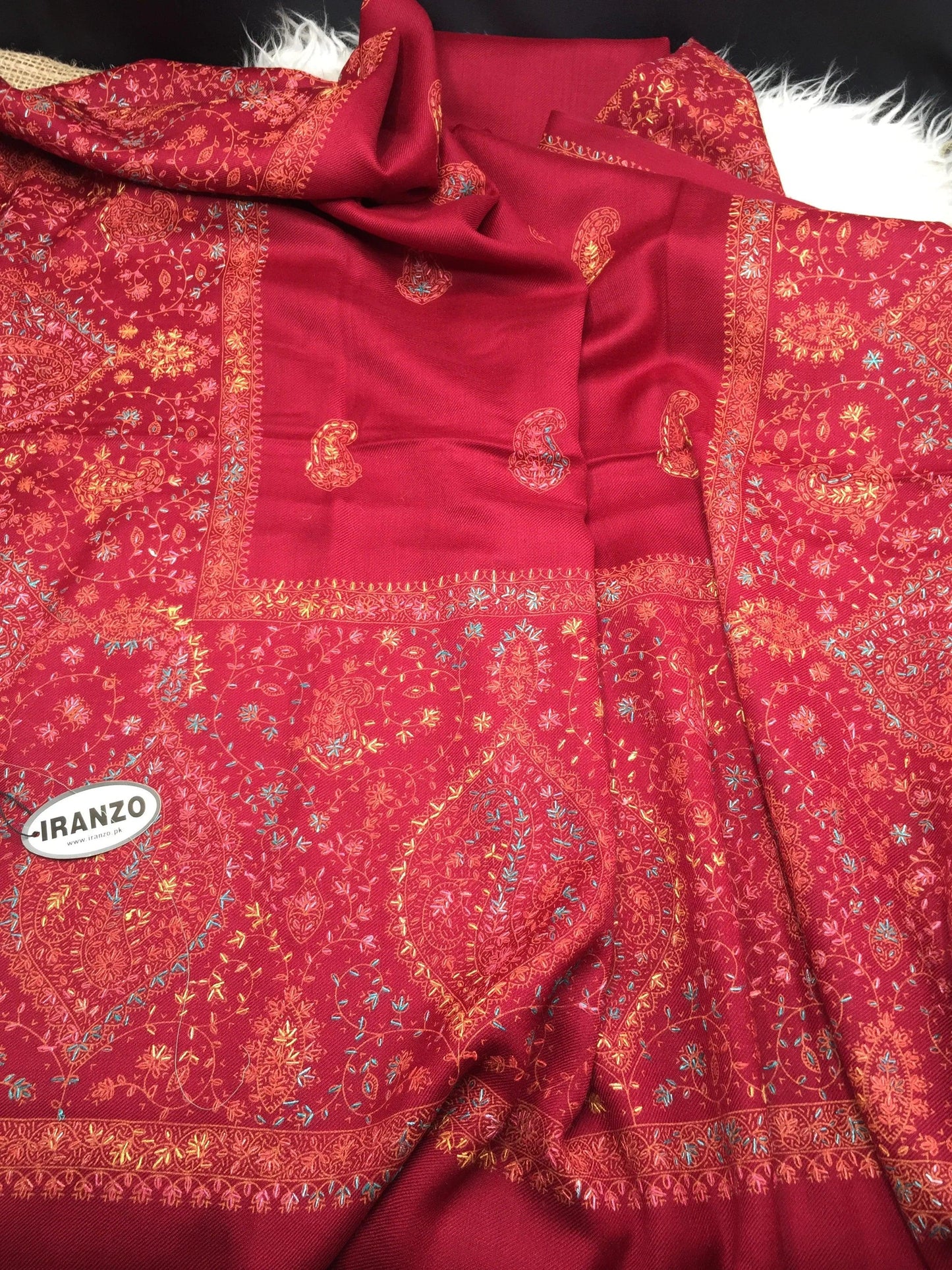 Hand Embroidered All Over Winter Shawl
