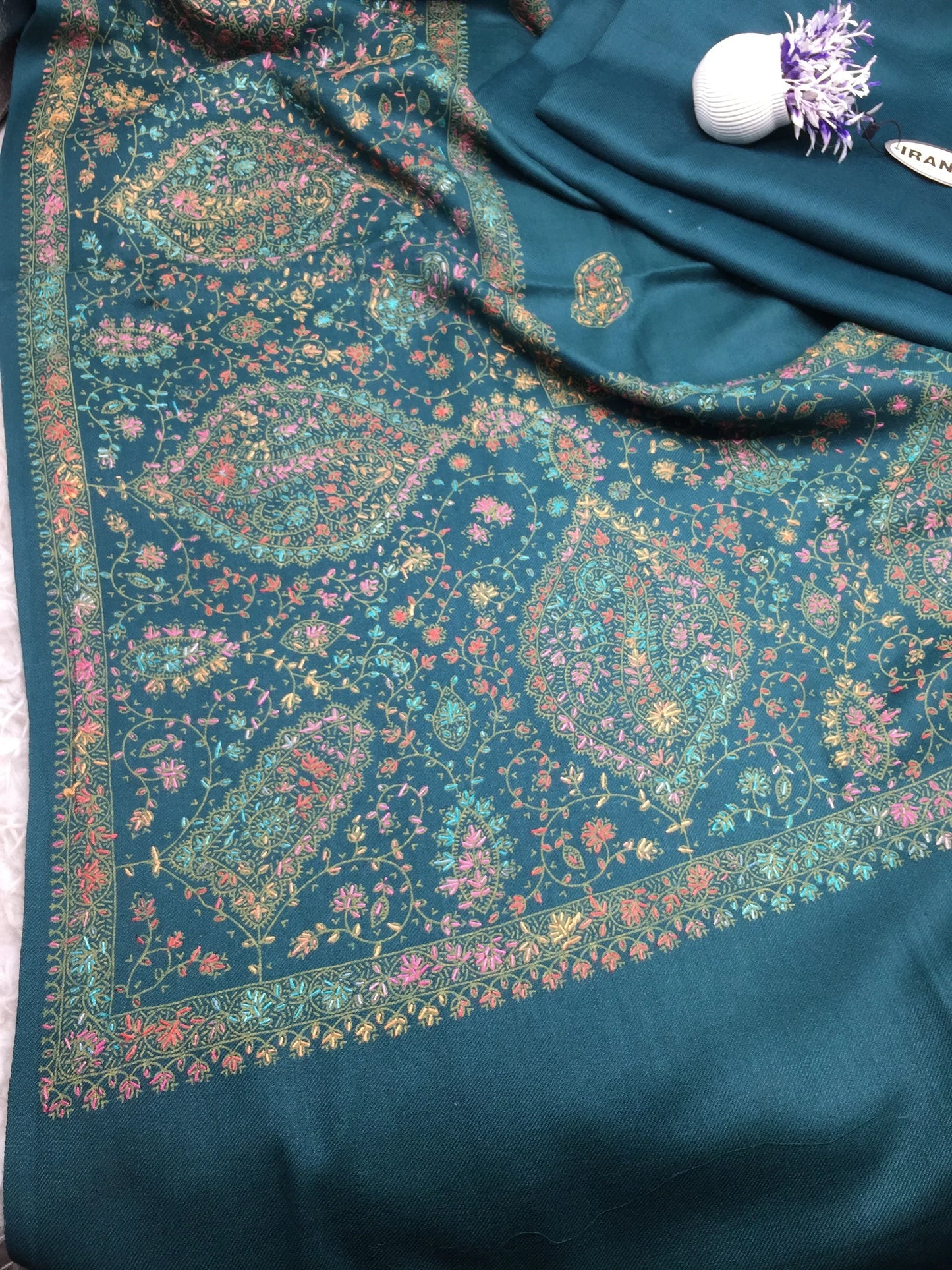 Embroidered All Over Winter Shawl