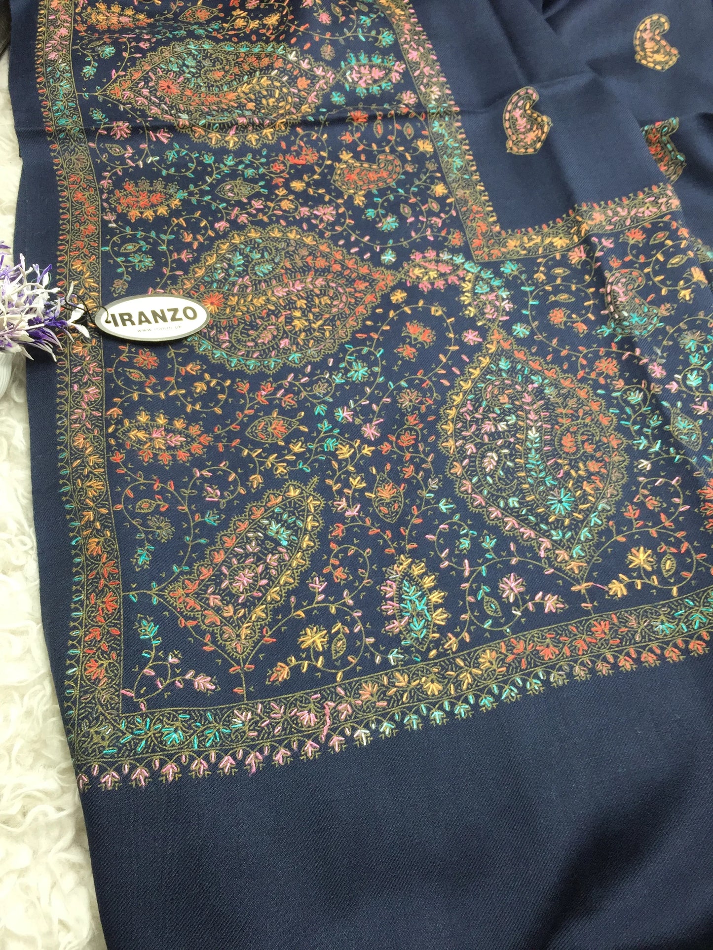 Embroidered All Over Winter Shawl