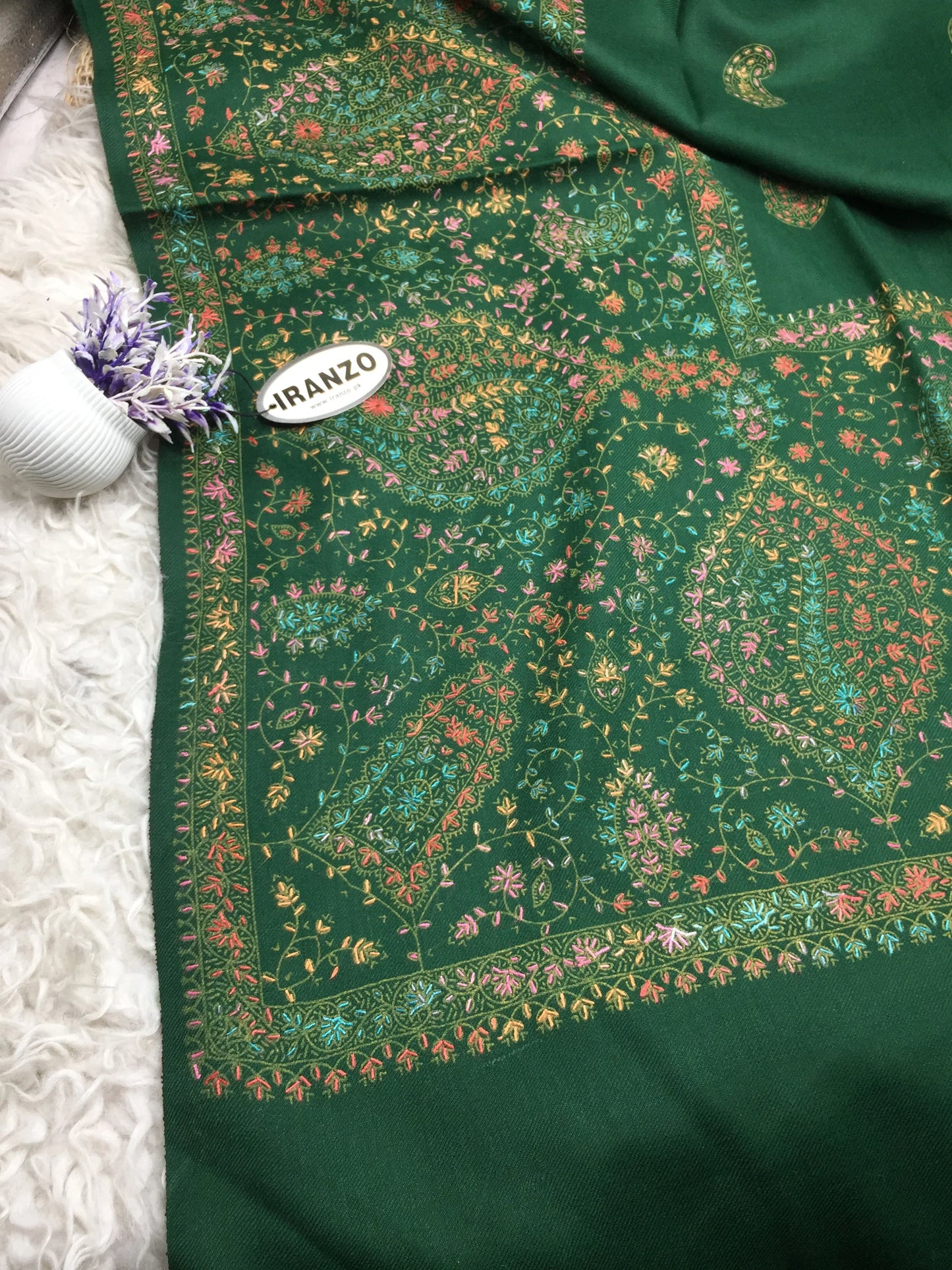 Embroidered All Over Winter Shawl