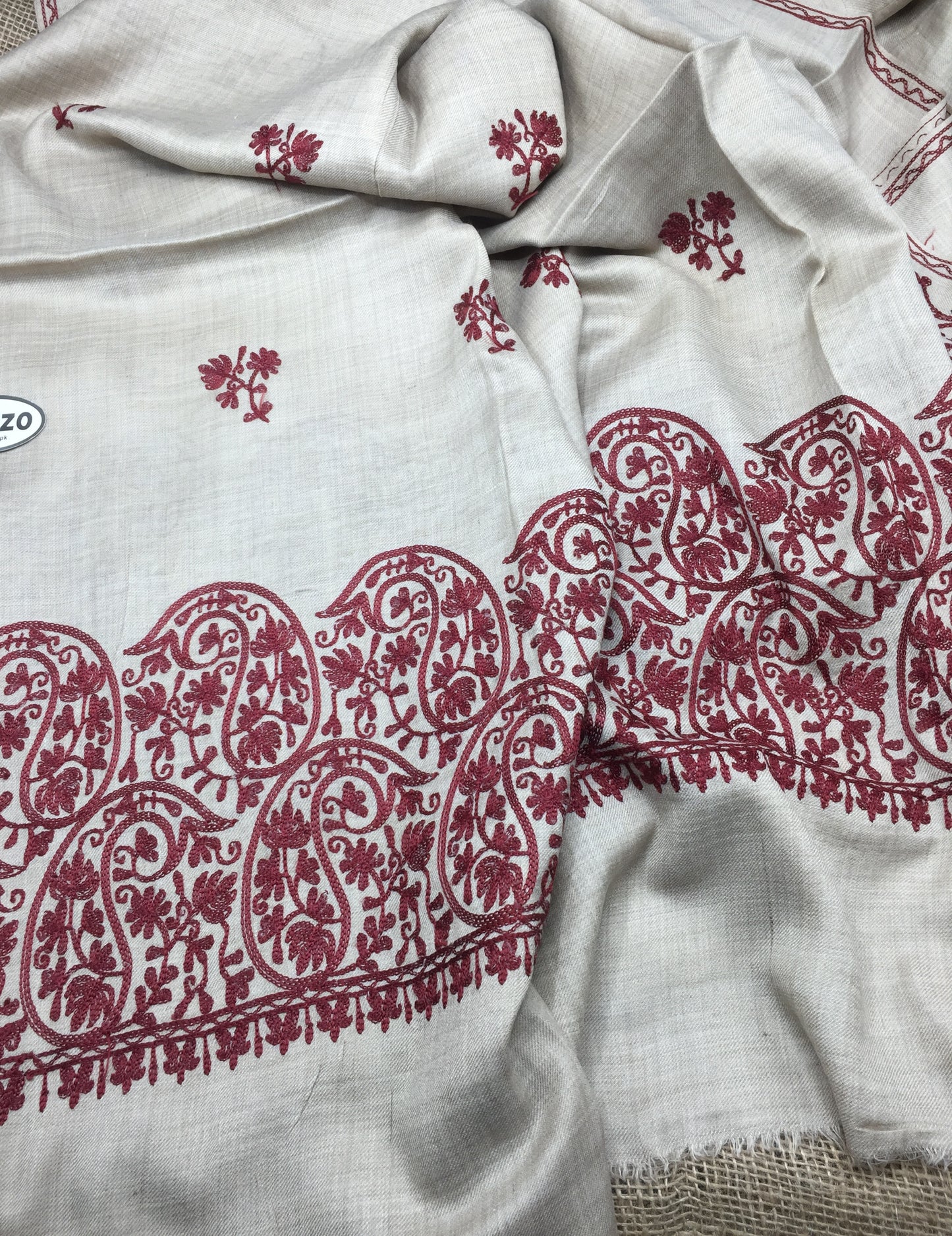 Embroidered Winter Shawl