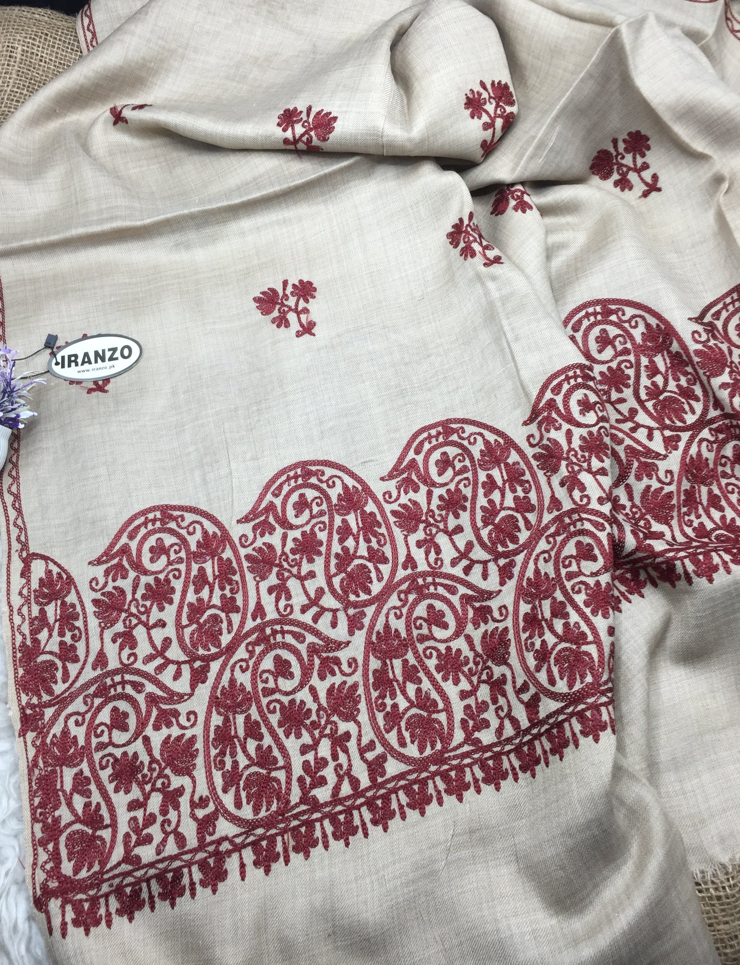 Embroidered Winter Shawl