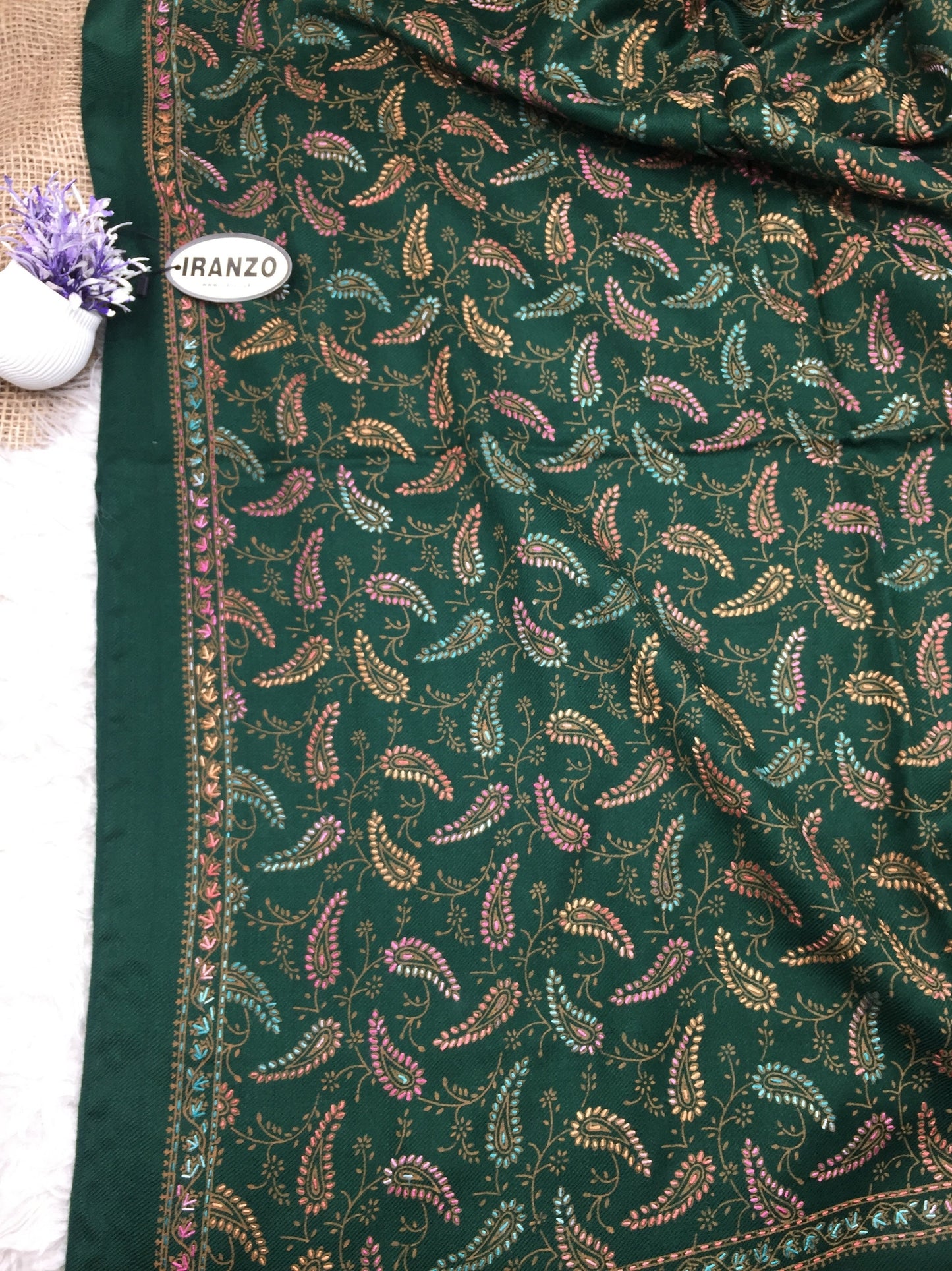 Hand Embroidered Stole All Over