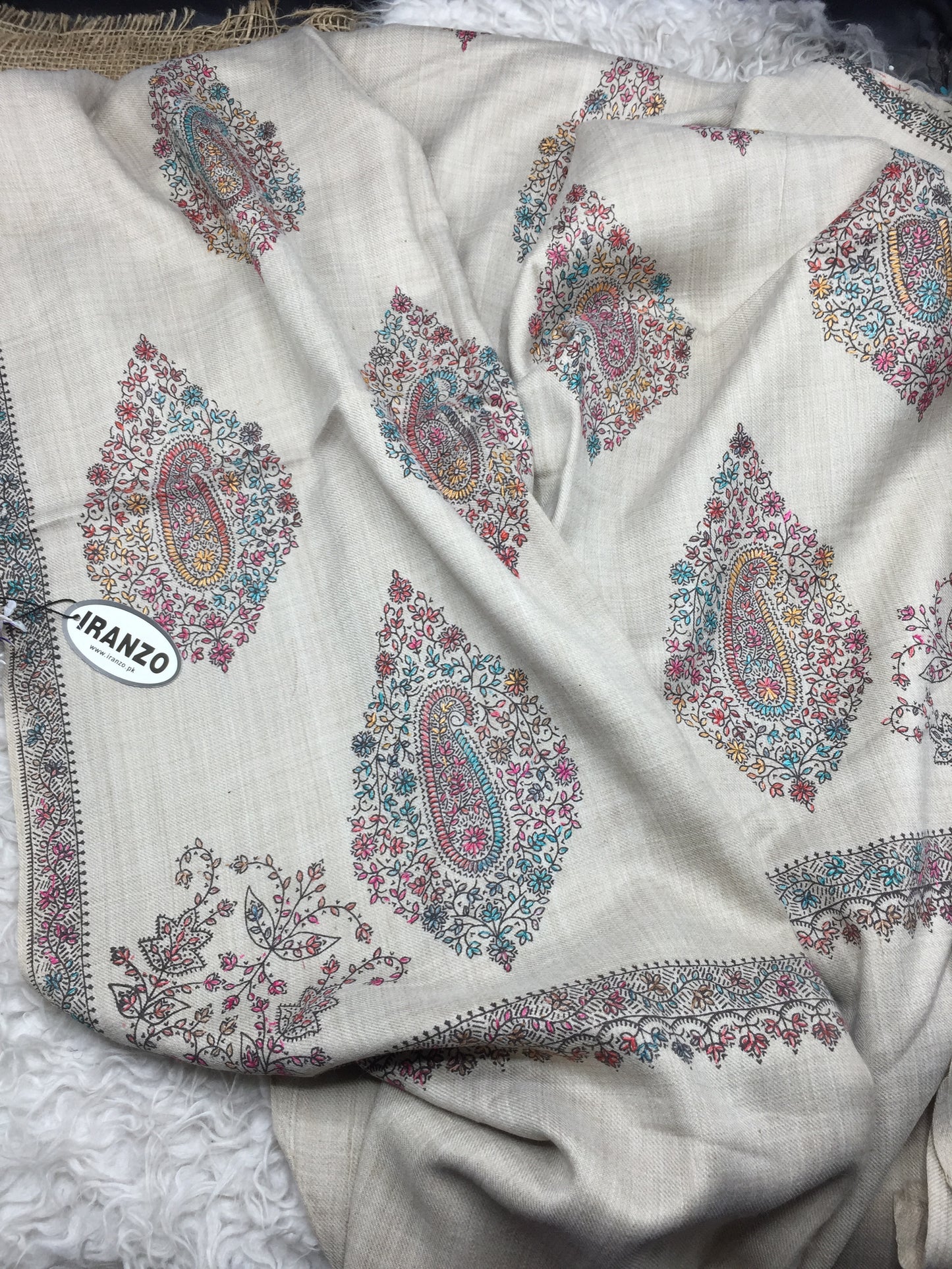 Embroidered Winter Shawl