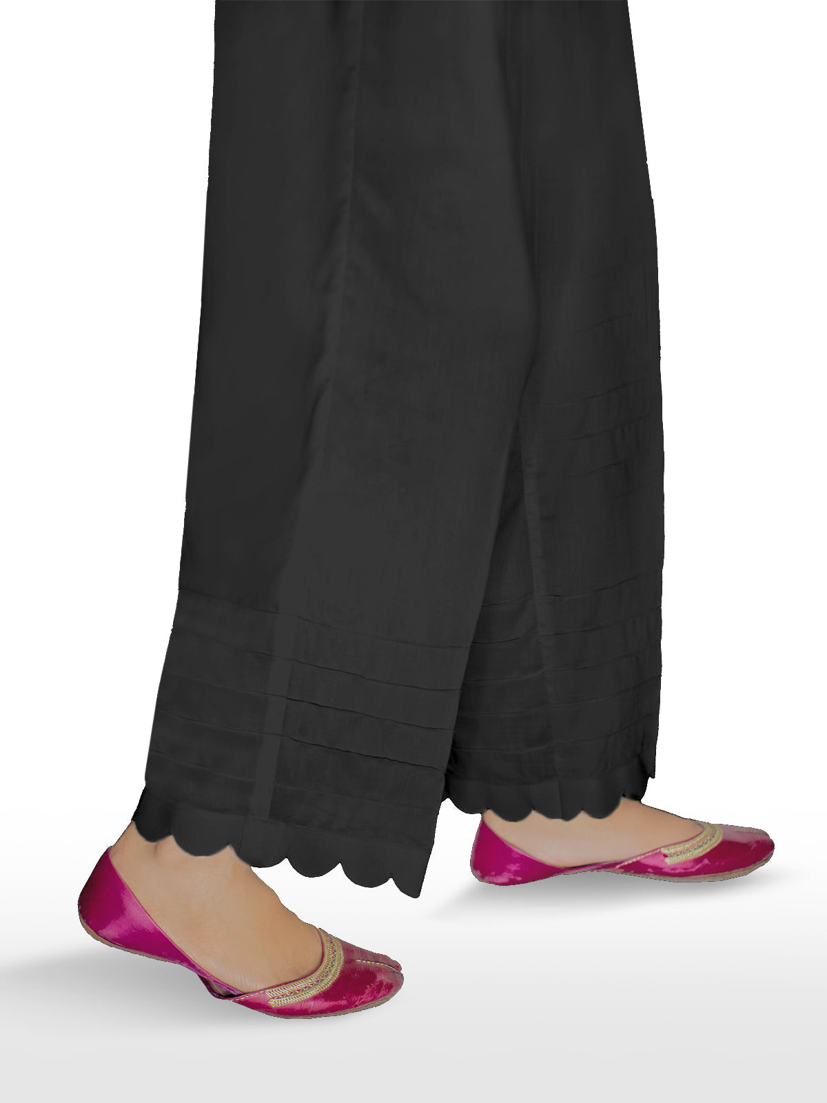 BLACK STAPLE LINEN PALAZO