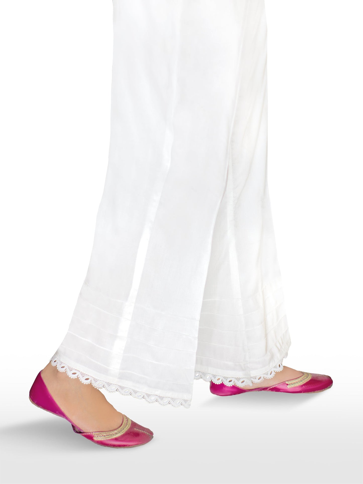 WHITE STAPLE LINEN BELL BOTTOM