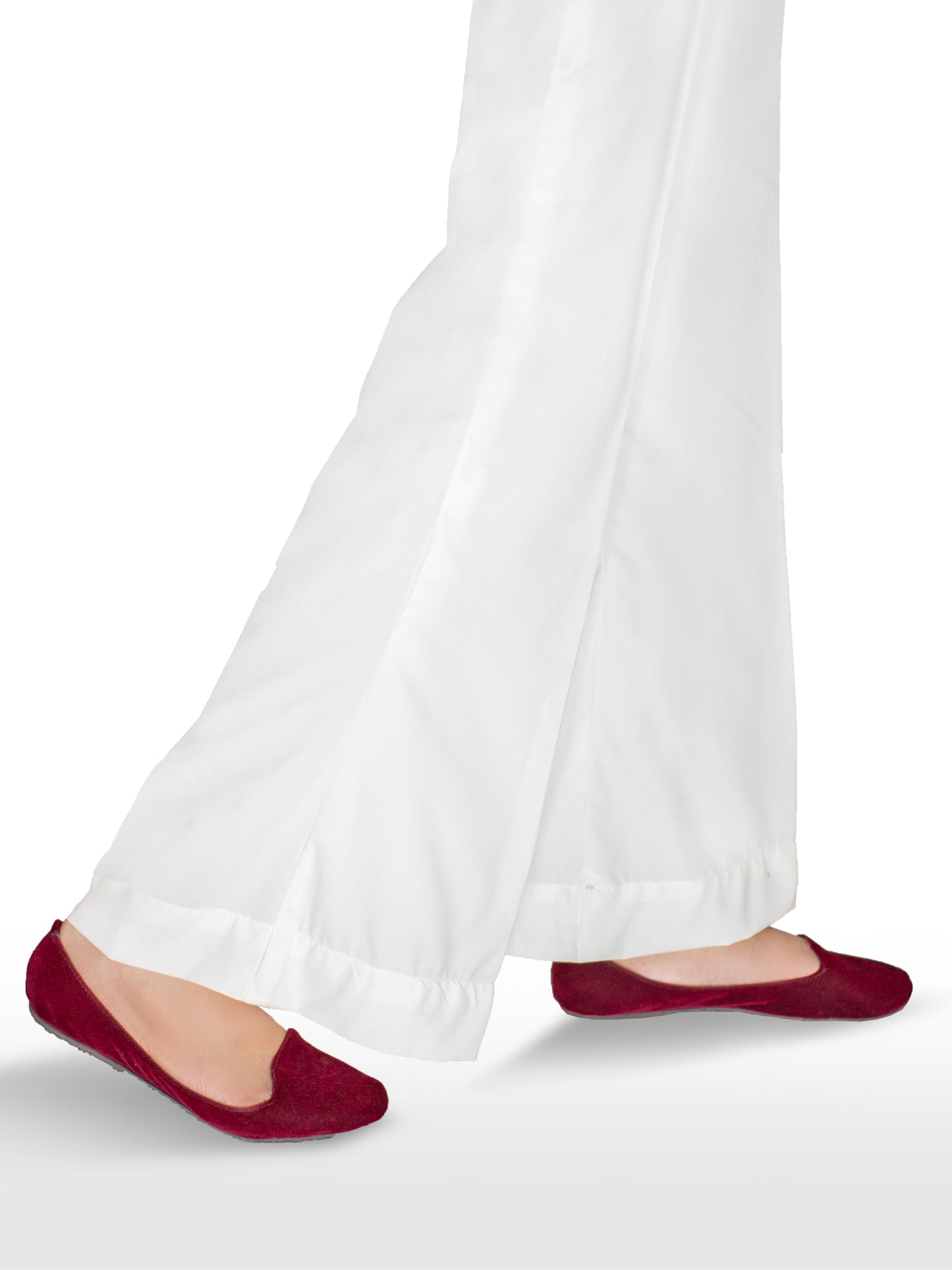 WHITE IRISH LINEN BELL BOTTOM