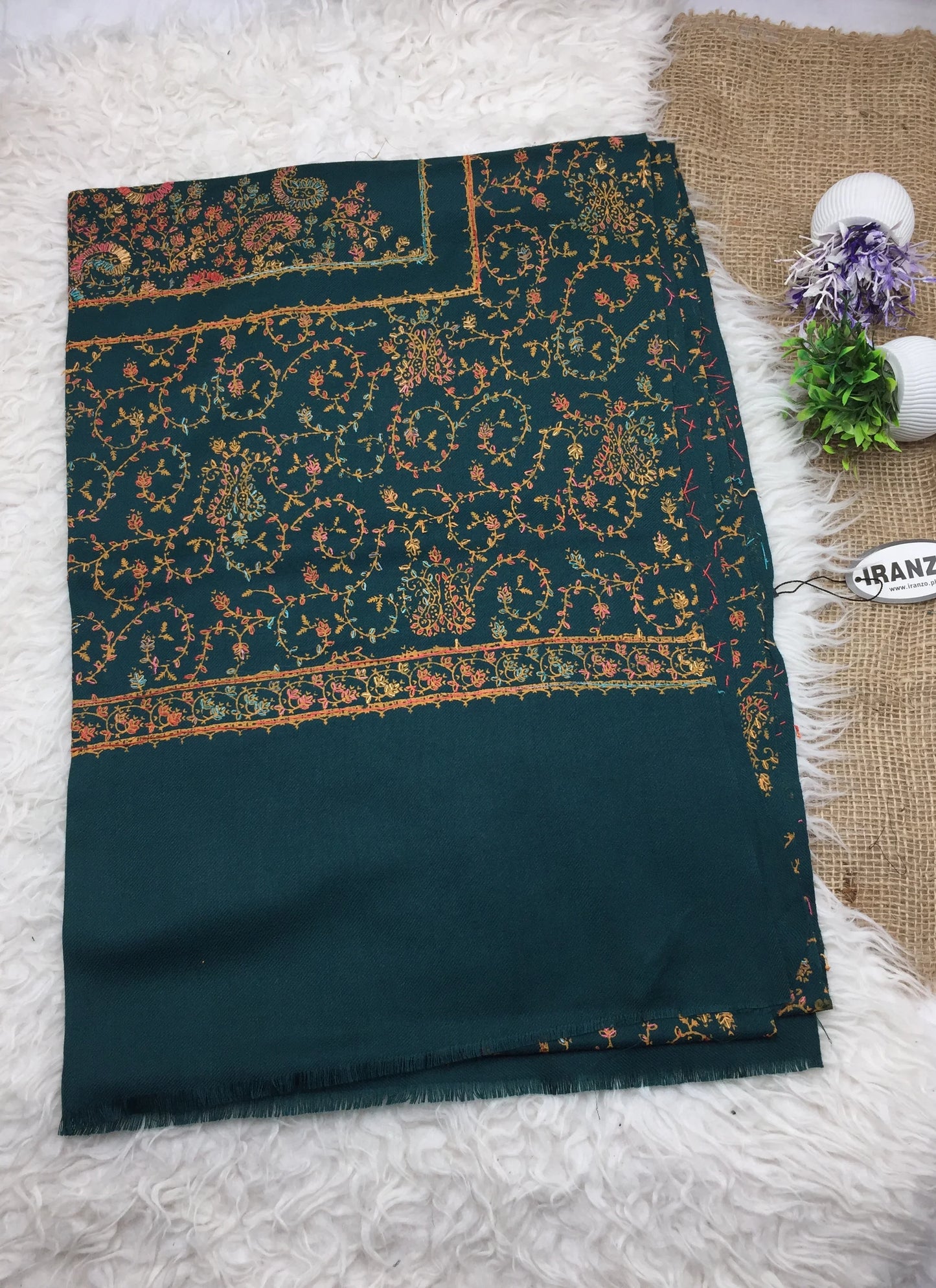 Hand Embroidered Winter Stole