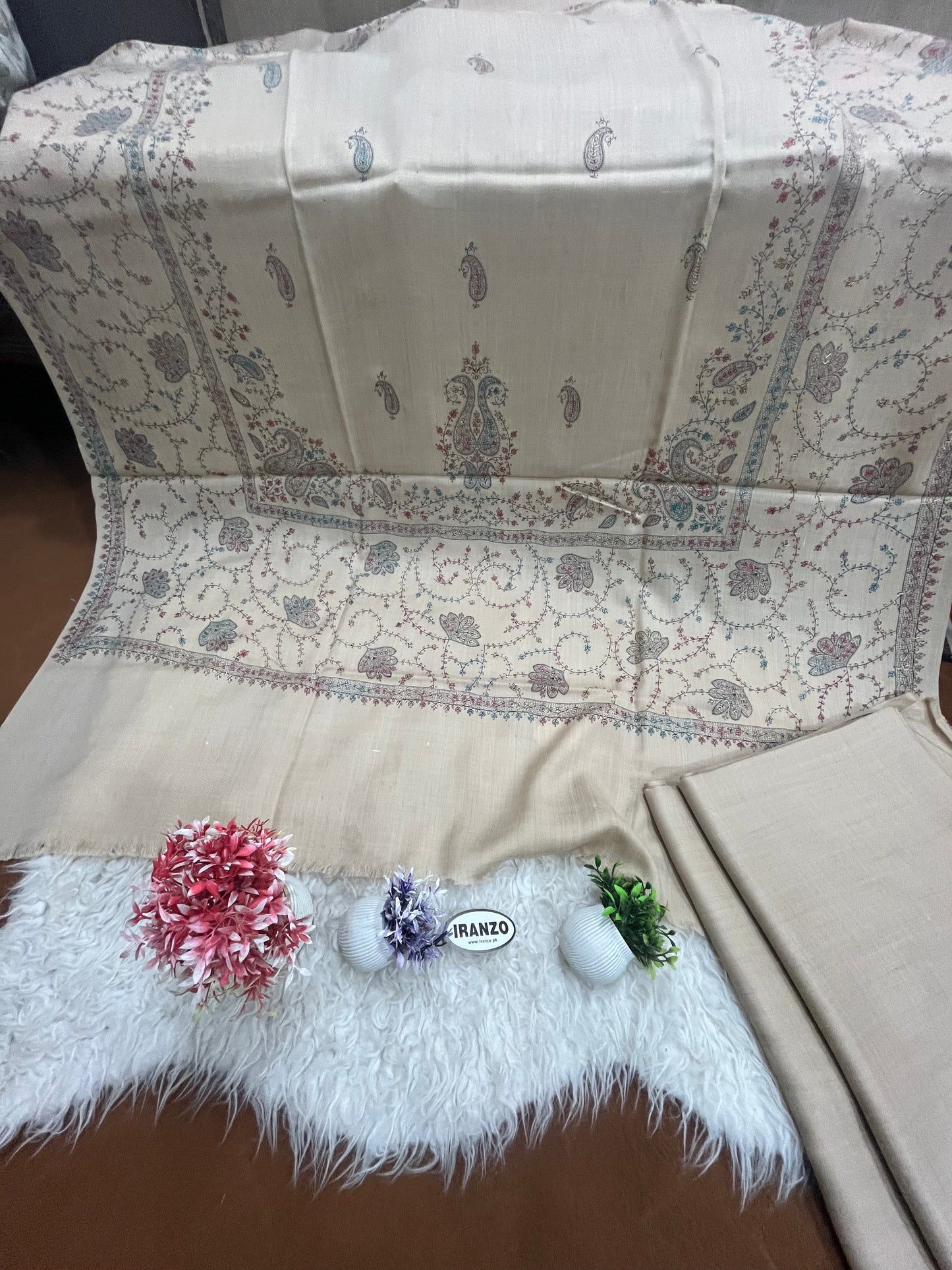 Wool Heavy Shawl Three Piece