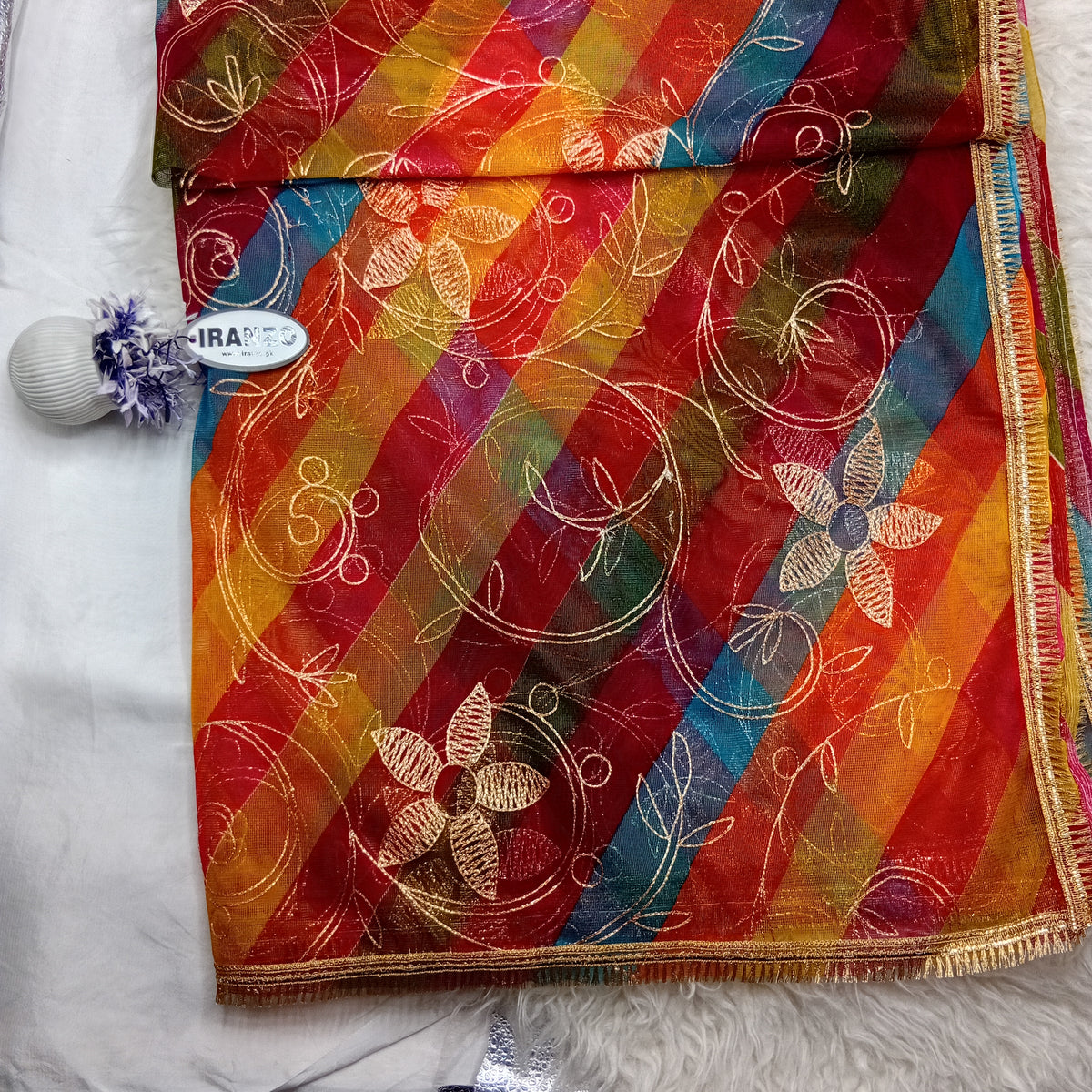 Multicolored Net Dupatta