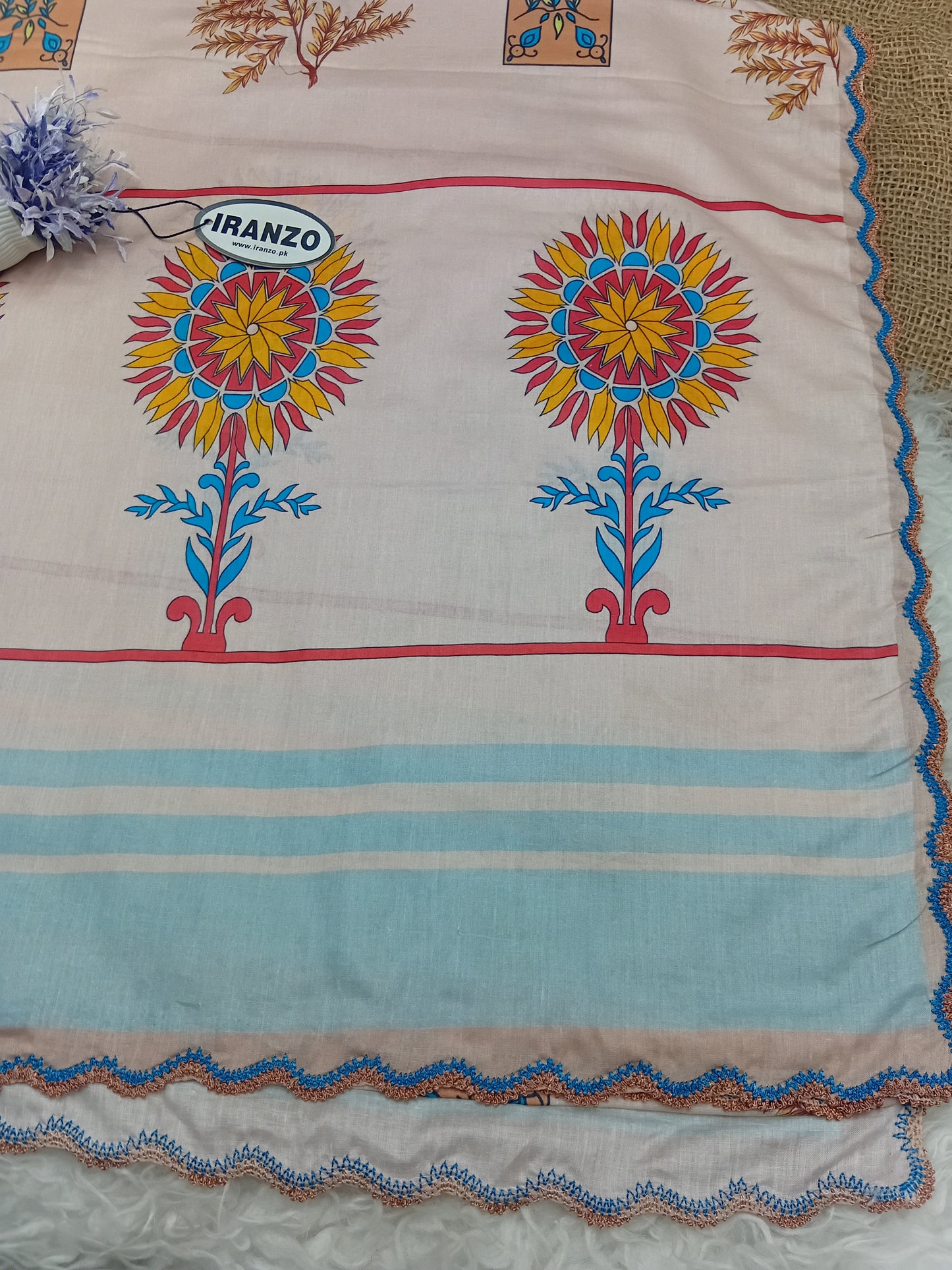 Lawn Dupatta Fourside Crochet Just in