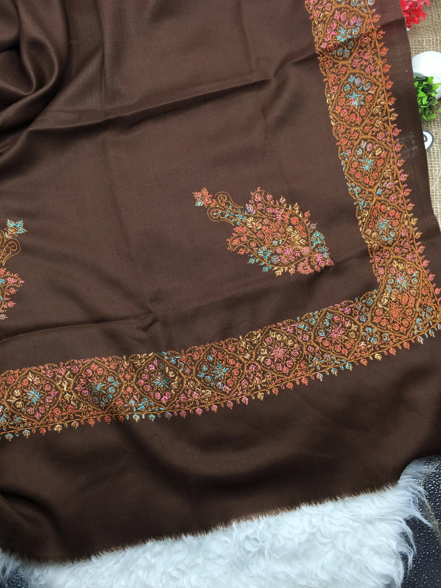 Hand Embroidered Winter Stole