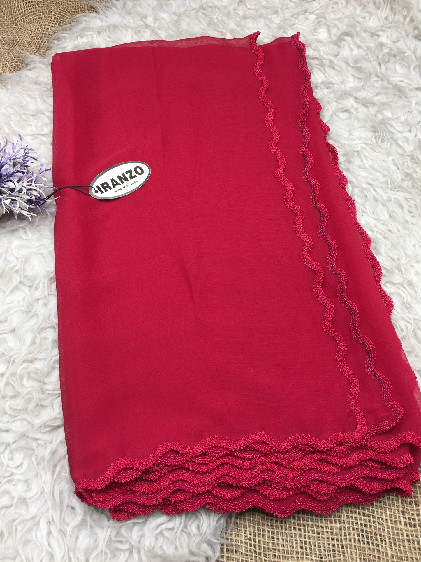 Four sided crochet dupatta
